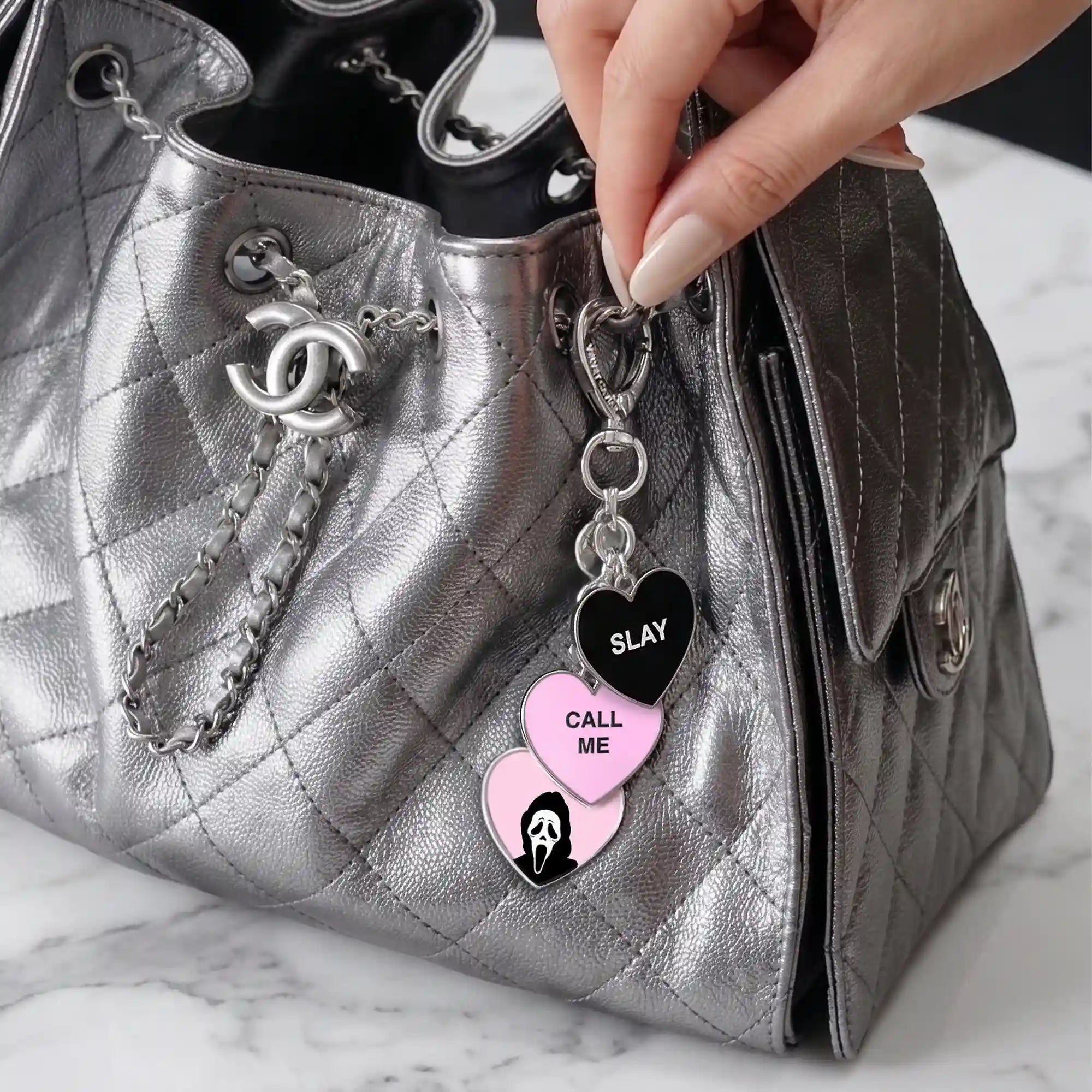 Ghost Face Bag Charm