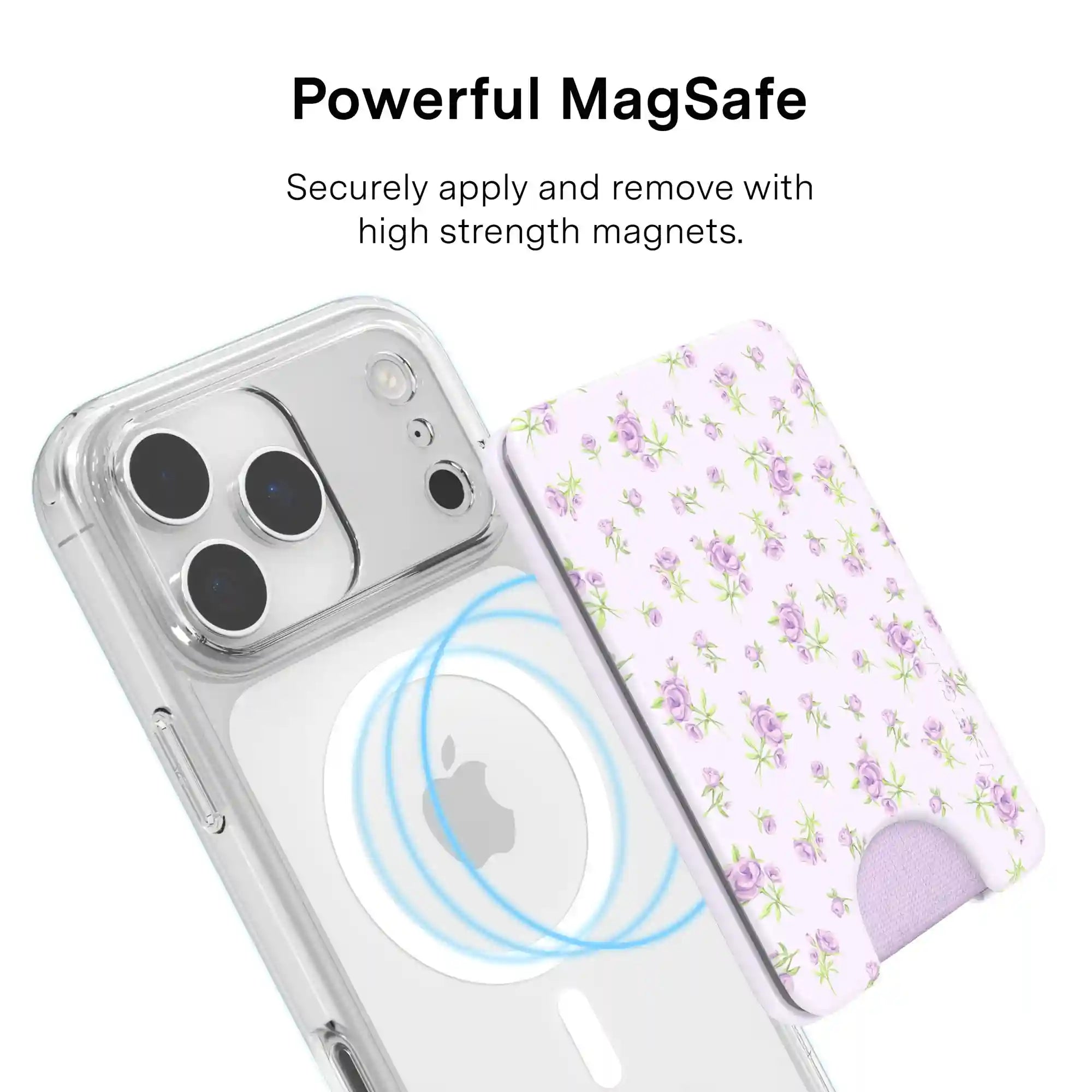 Dainty Lilac Floral MagSafe Wallet