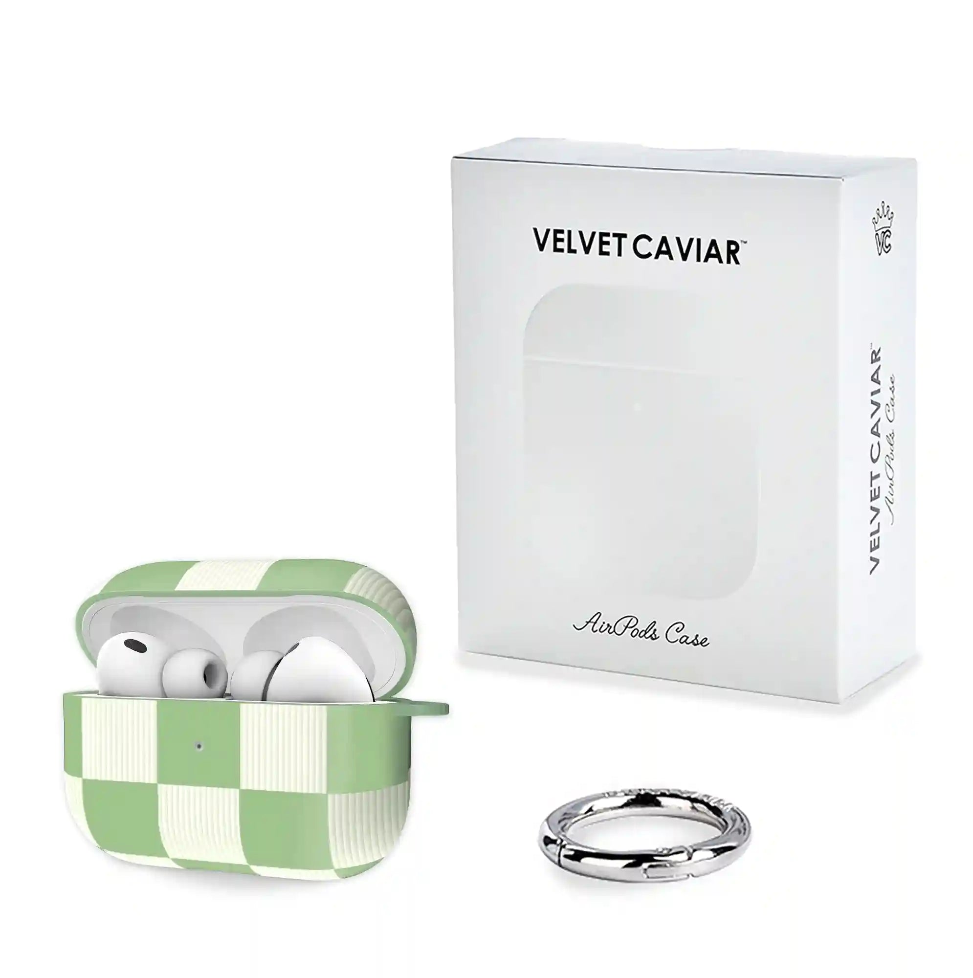 Pistachio Vibe Checkered AirPod Case