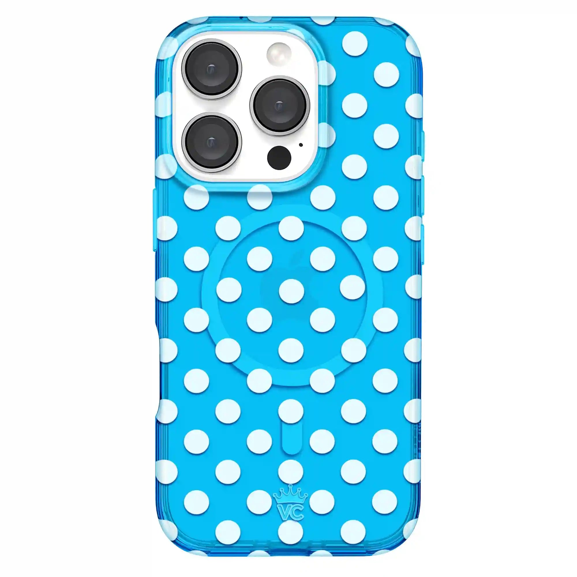 Aquamarine Polka Dot iPhone Case