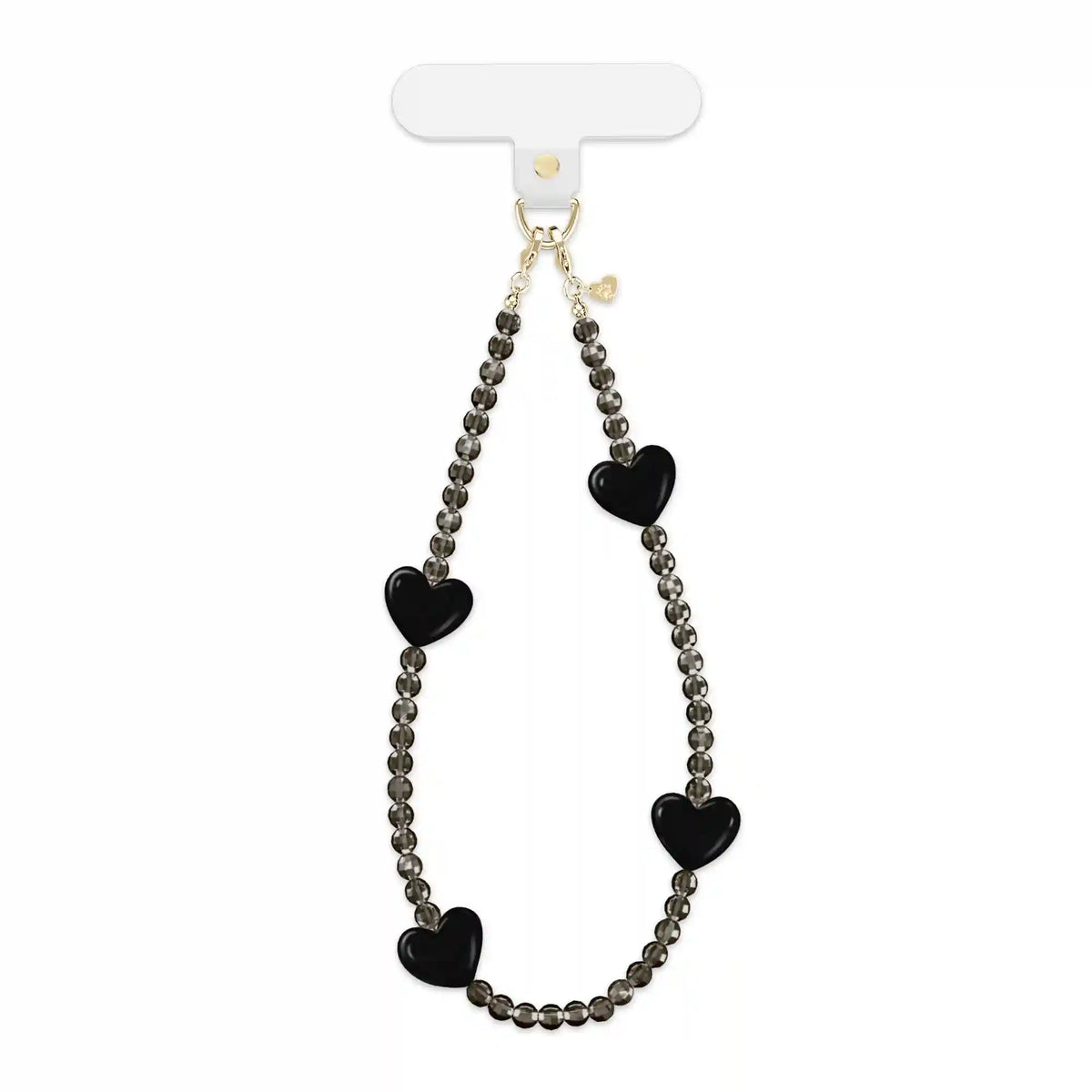 Black Heart Phone Charm