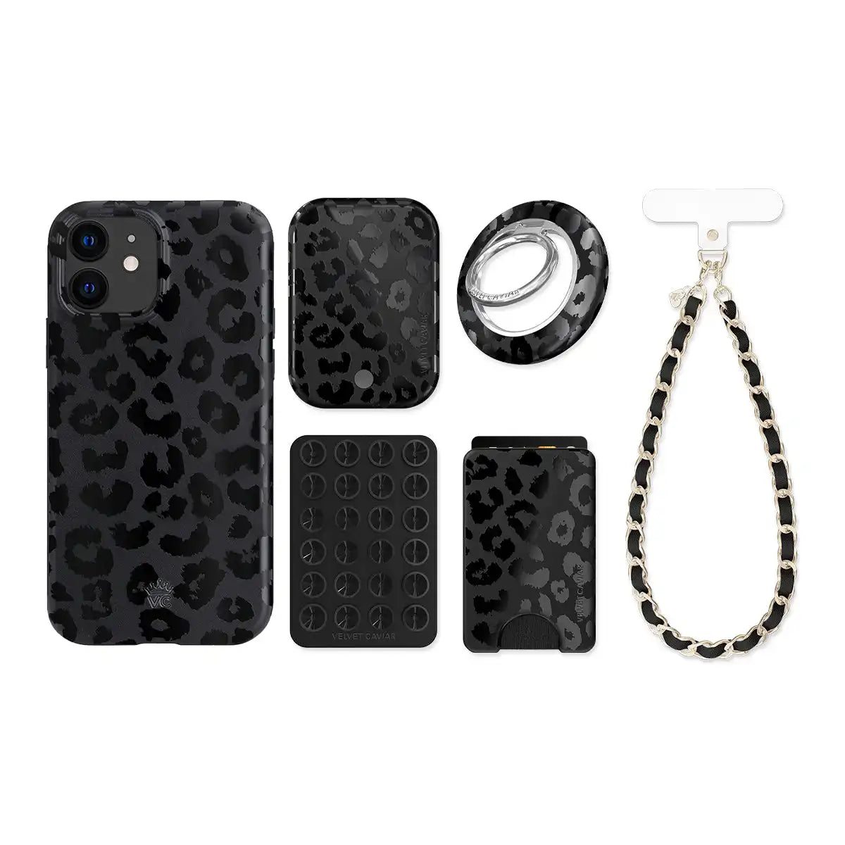 Black Leopard iPhone Bundle Set
