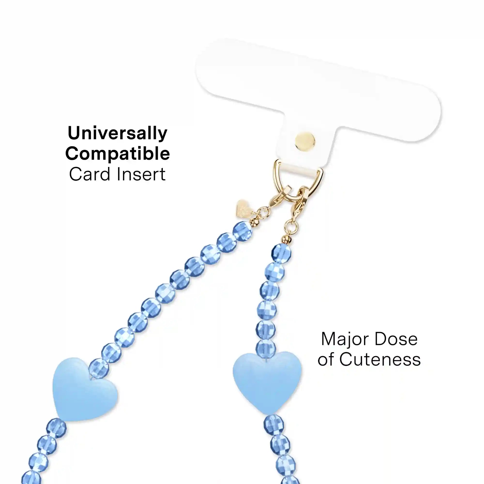 Blue Heart Phone Charm