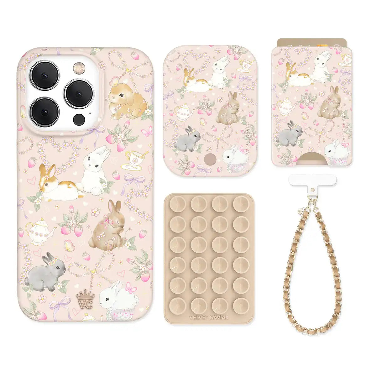 Bunnies & Bows iPhone Bundle Set - Wallet