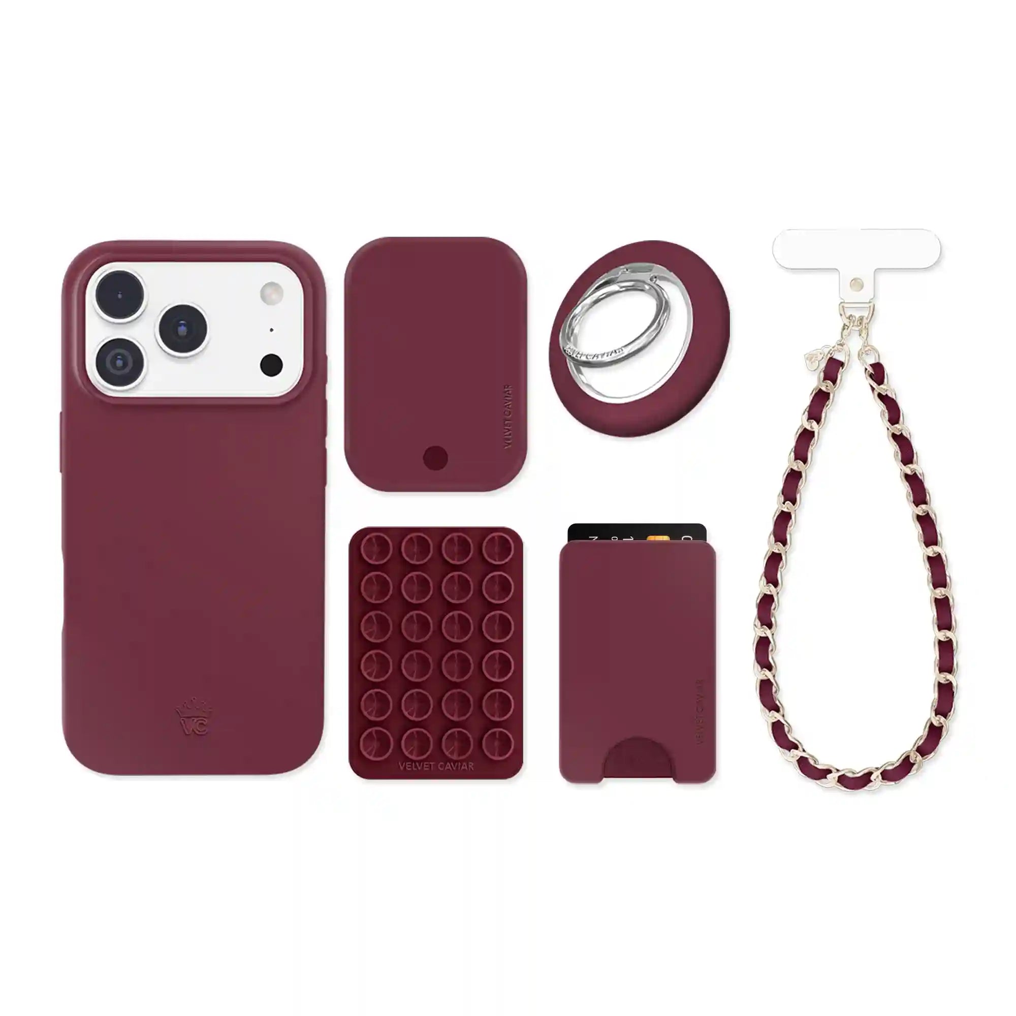 Burgundy 1990 iPhone Bundle Set