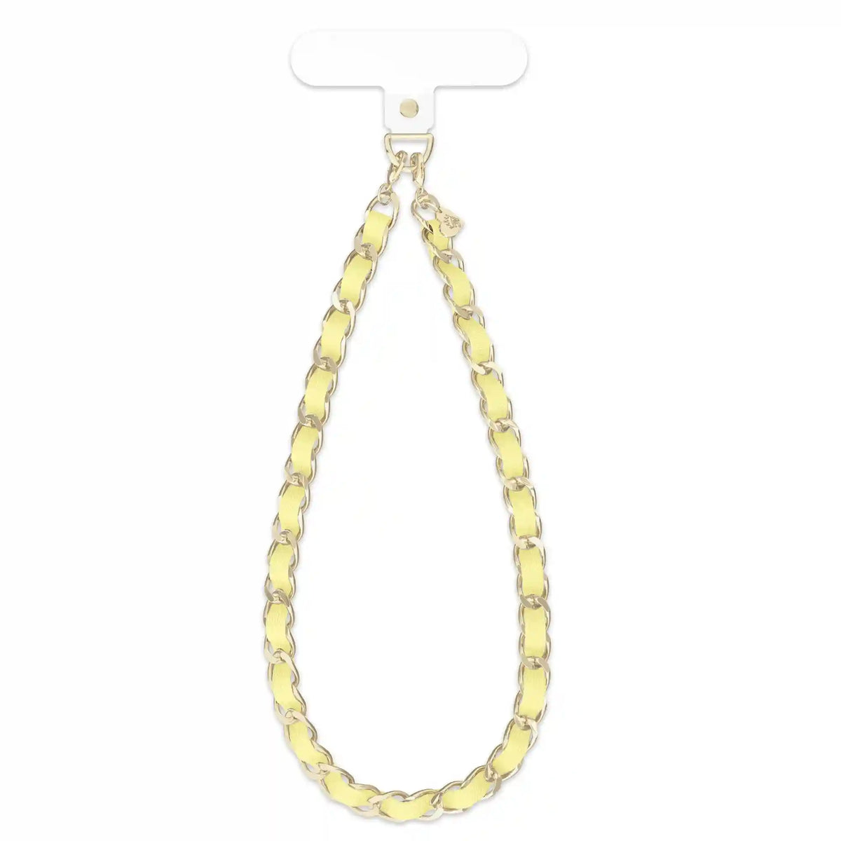Butter Yellow Leather Chain Phone Charm