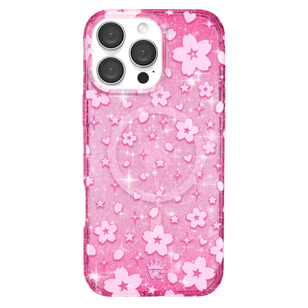 Cherry Blossom Glitter iPhone Case