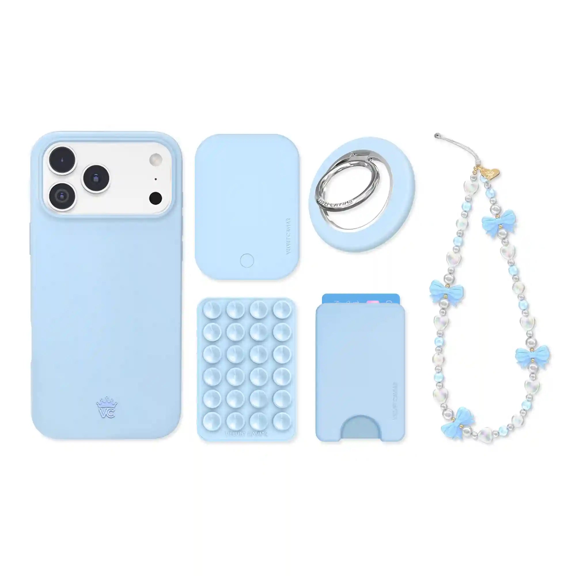 Cotton Candy Blue iPhone Bundle Set