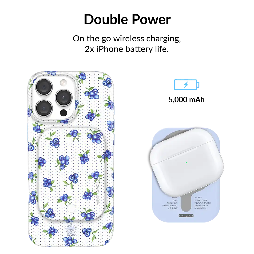 Blueberry Baby Portable MagSafe Charger Power Pack