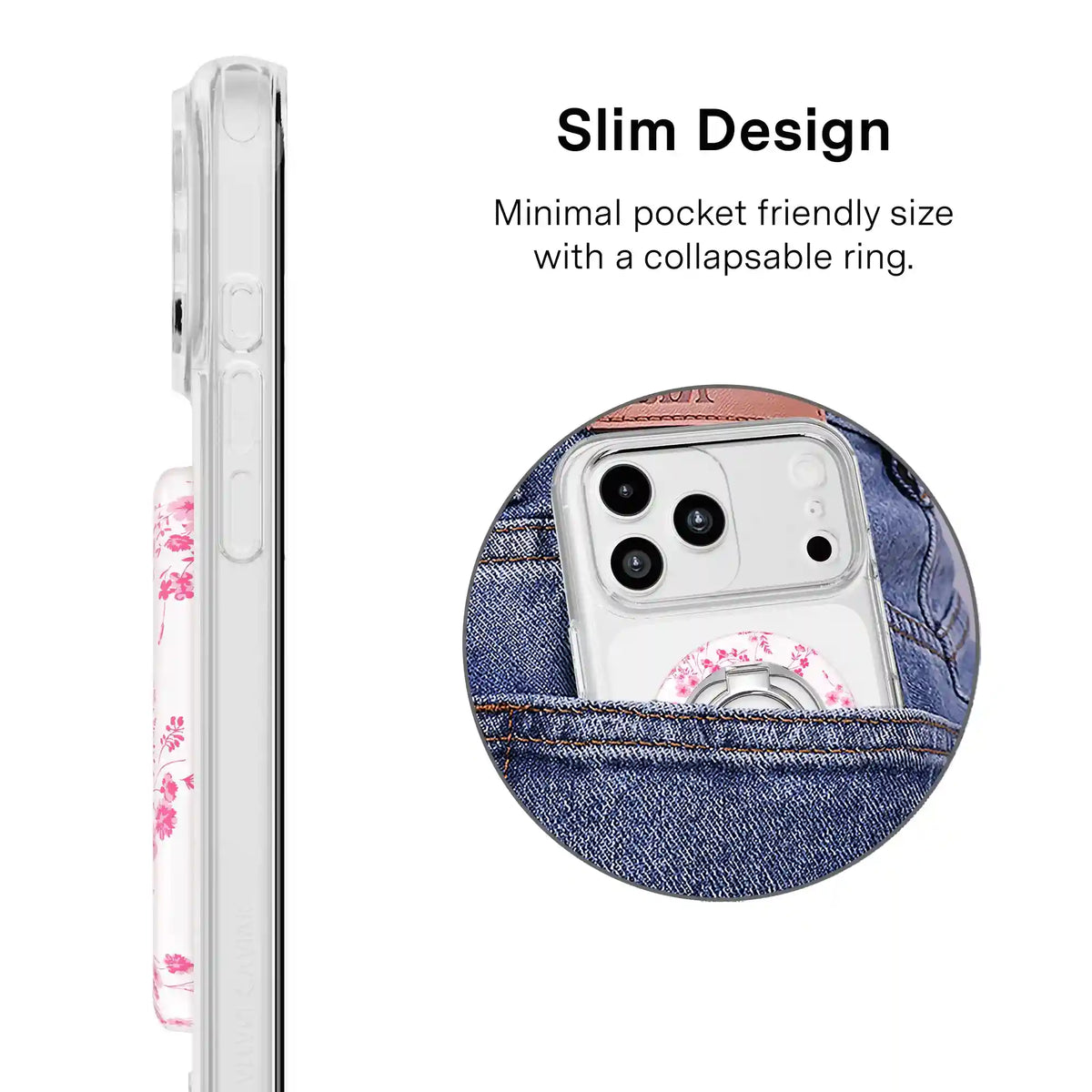 French Rose Floral MagSafe Ring