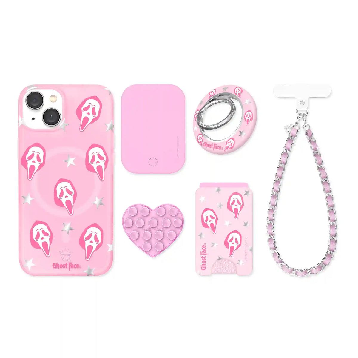 Ghost Face Call Me Pink iPhone Bundle Set