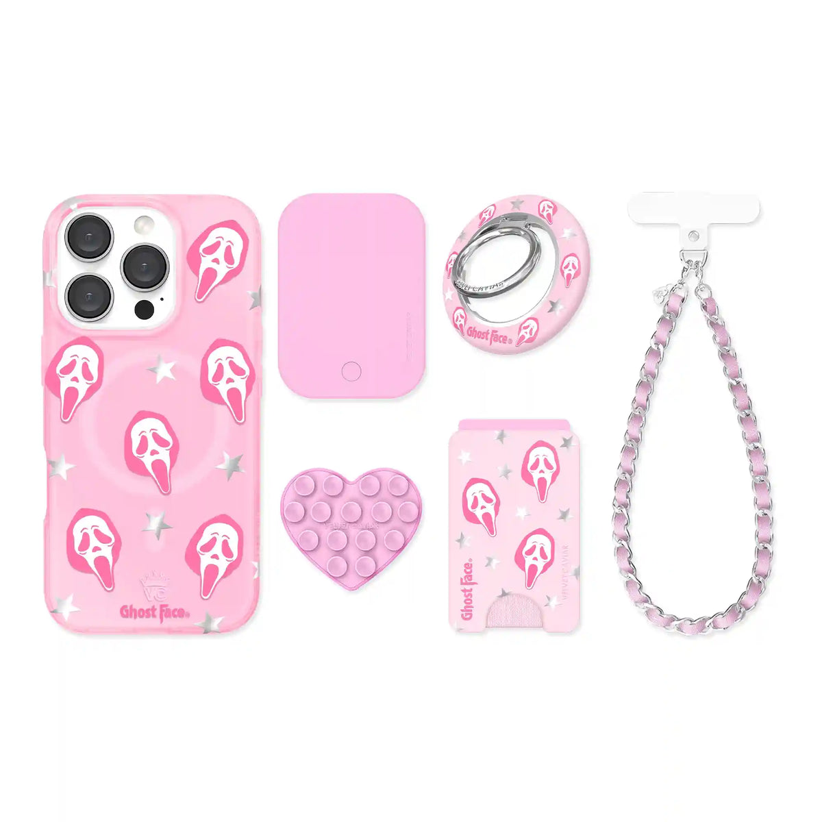 Ghost Face Call Me Pink iPhone Bundle Set