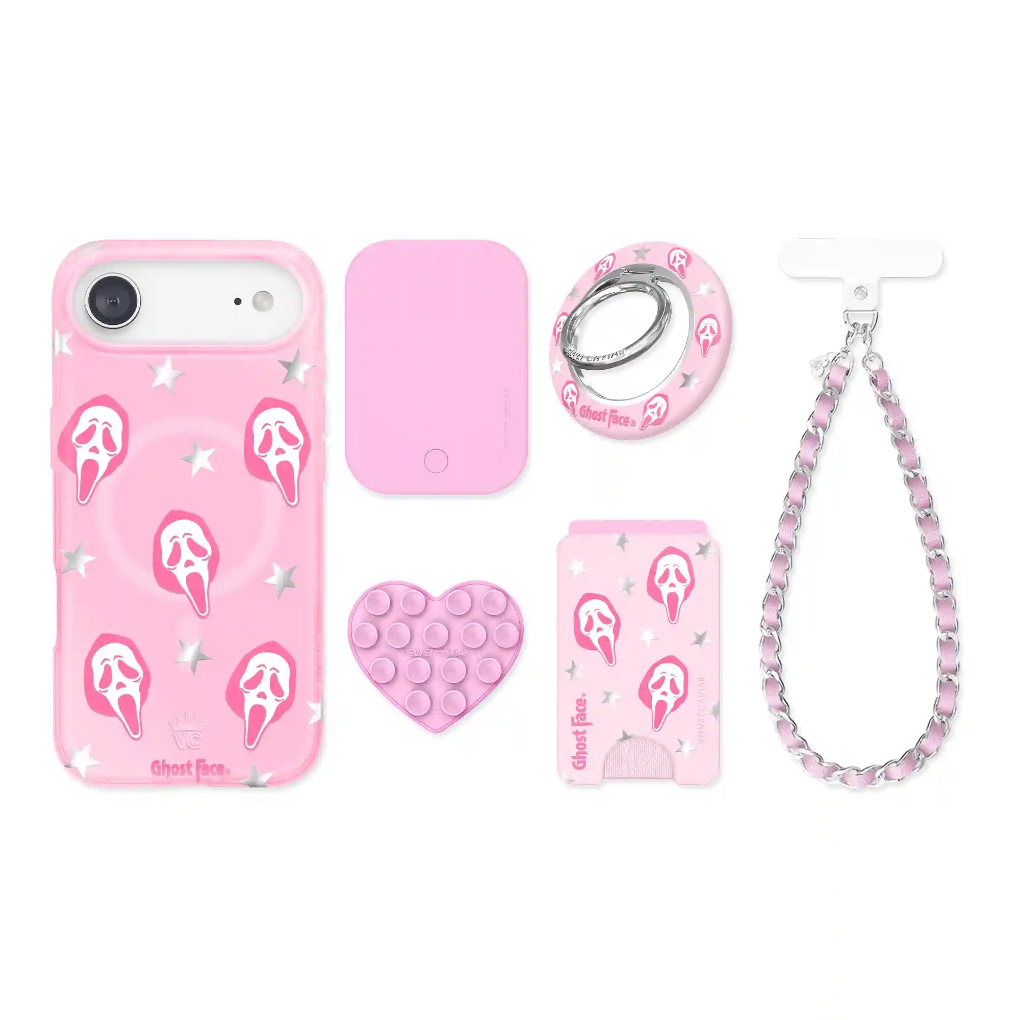 Ghost Face Call Me Pink iPhone Bundle Set