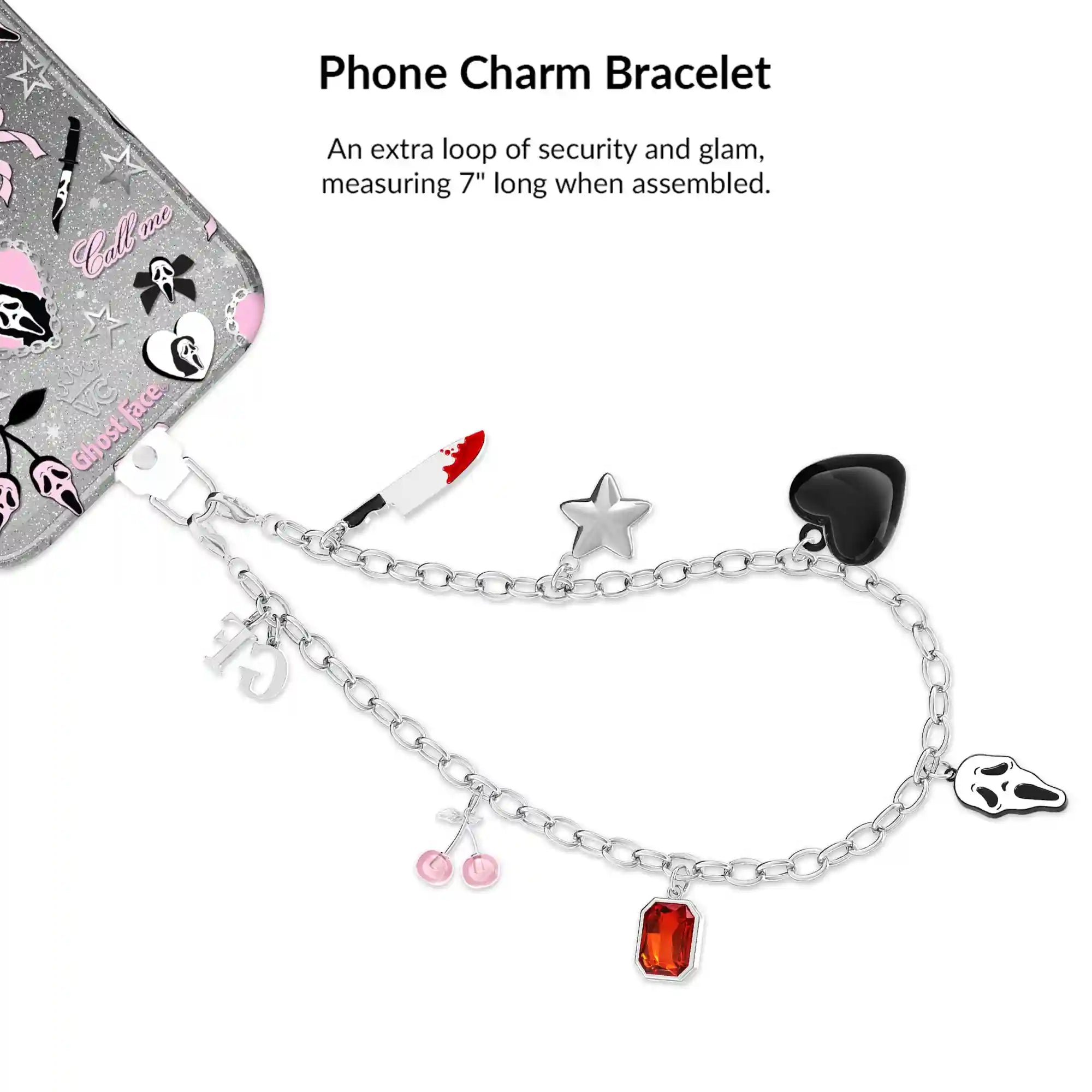 Ghost Face Goth Glitter iPhone Bundle Set