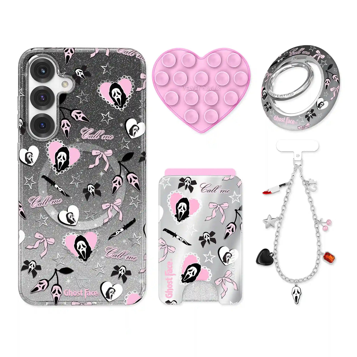 Ghost Face Goth Glitter Samsung Bundle Set