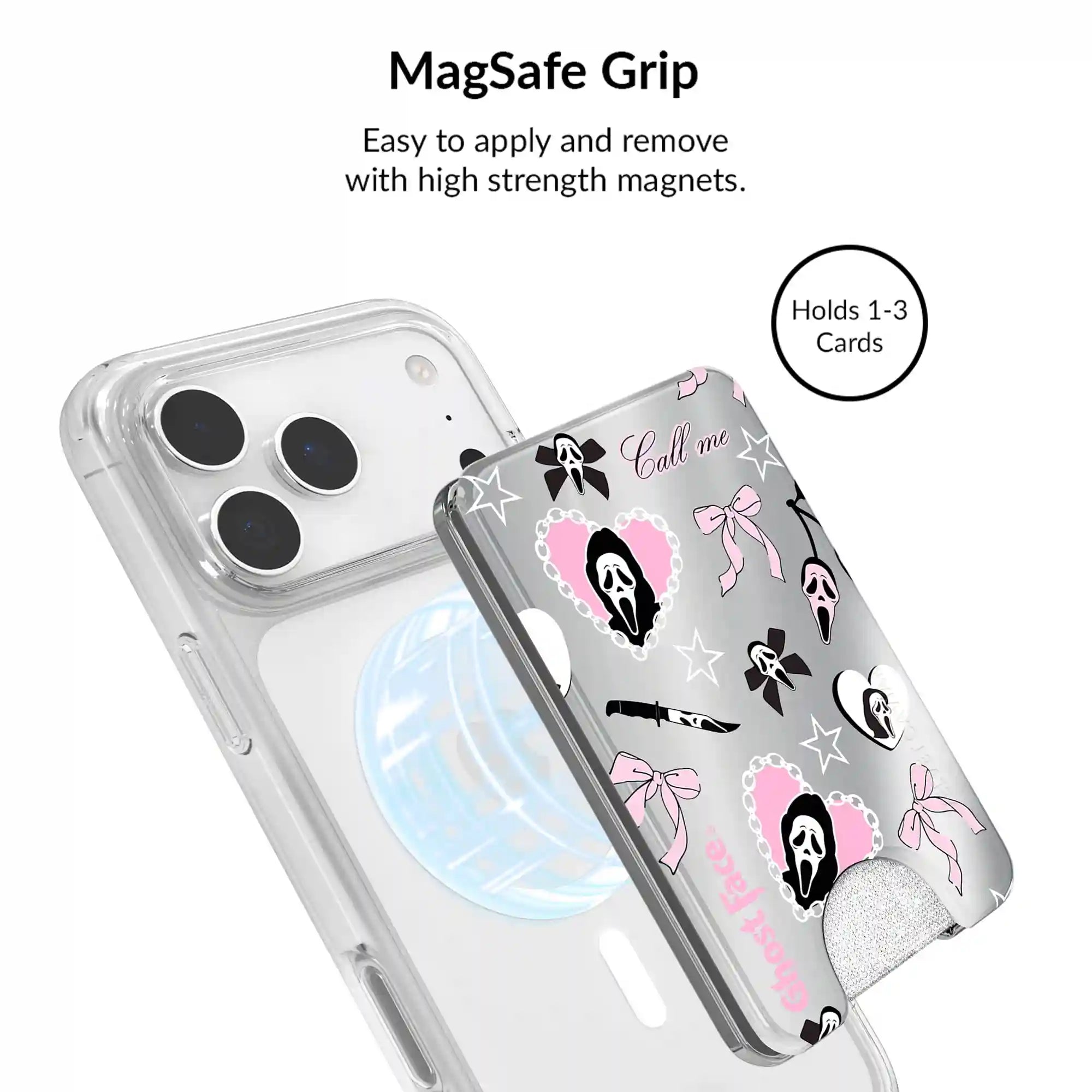 Ghost Face Goth Glitter iPhone Bundle Set