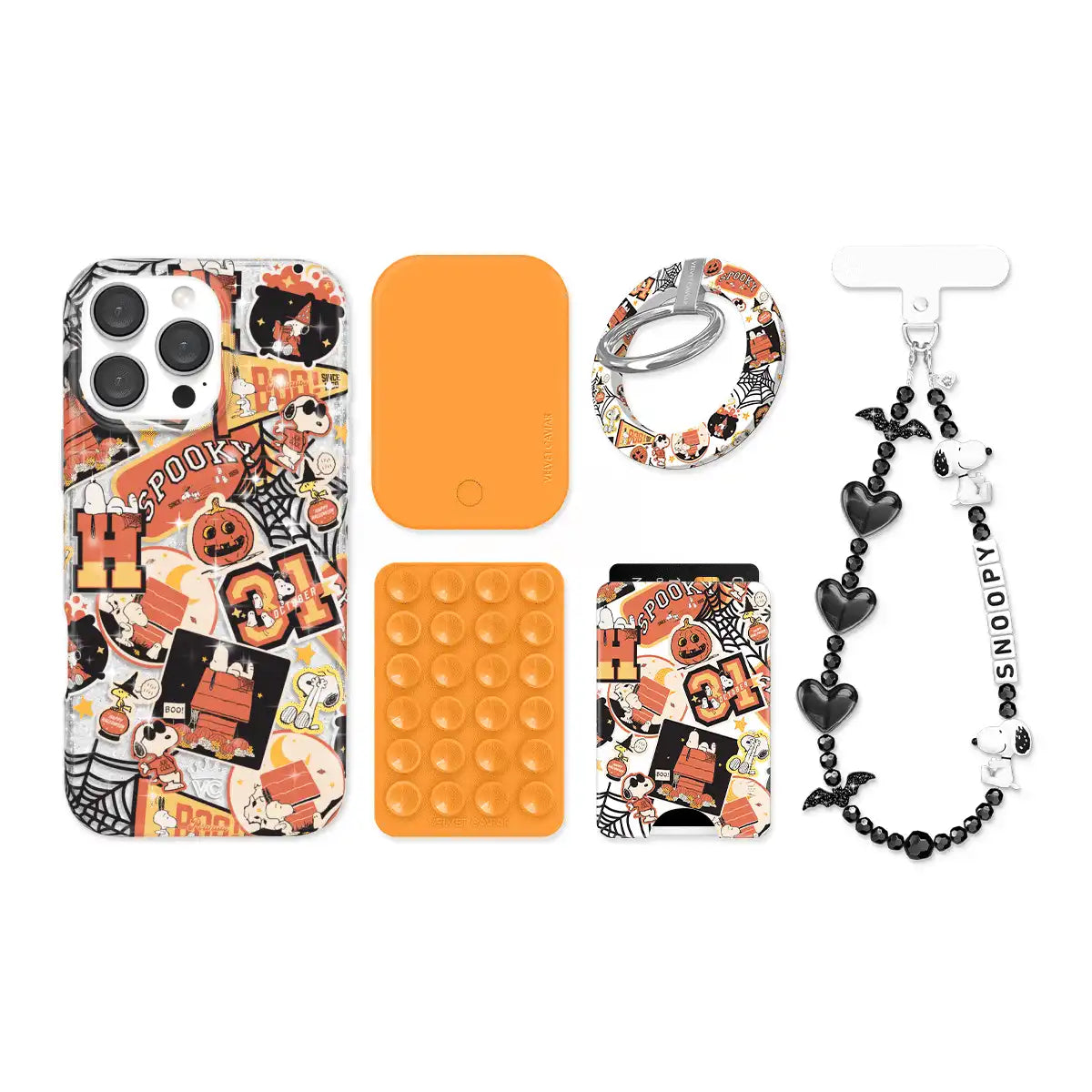 Snoopy Halloween Varsity Glitter iPhone Bundle Set