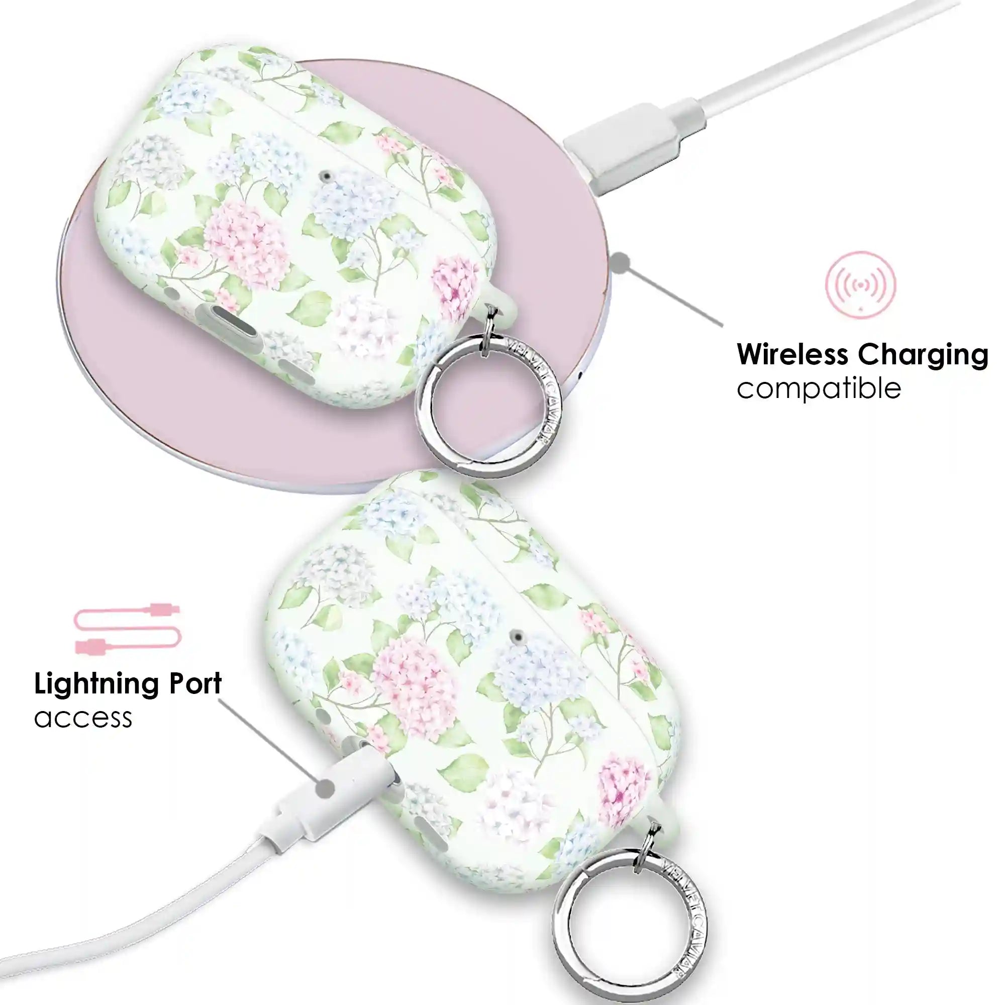 Hydrangea Floral AirPod Case