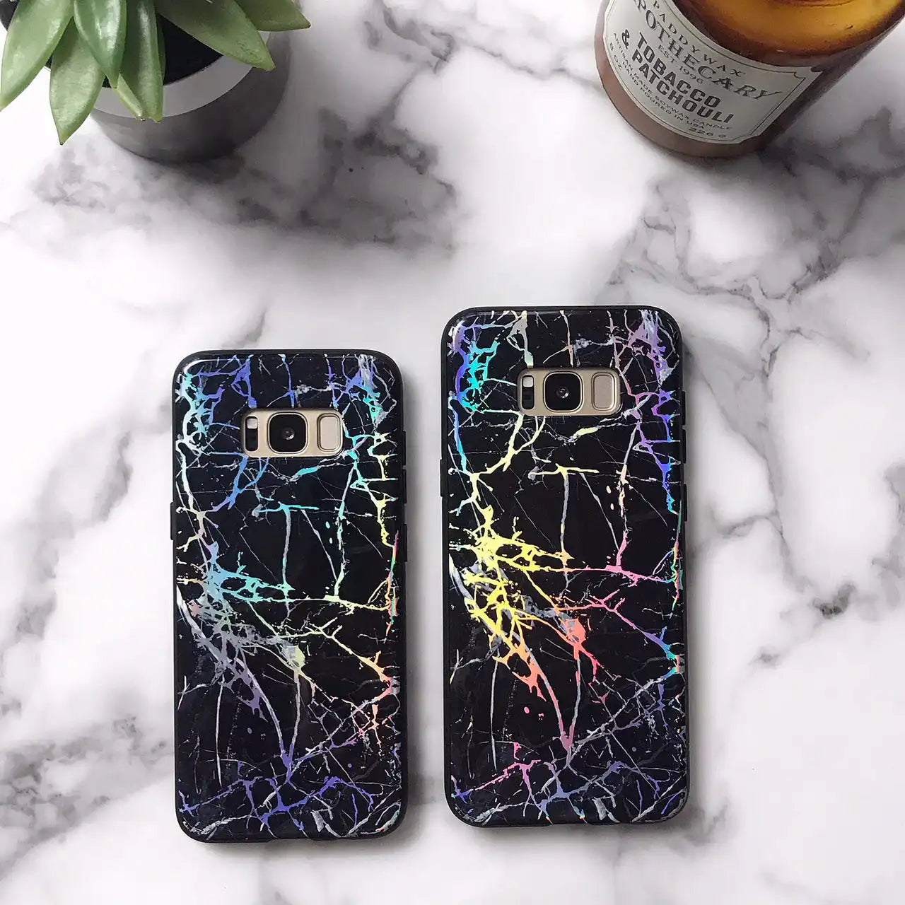 Holo Black Marble Samsung Galaxy Case
