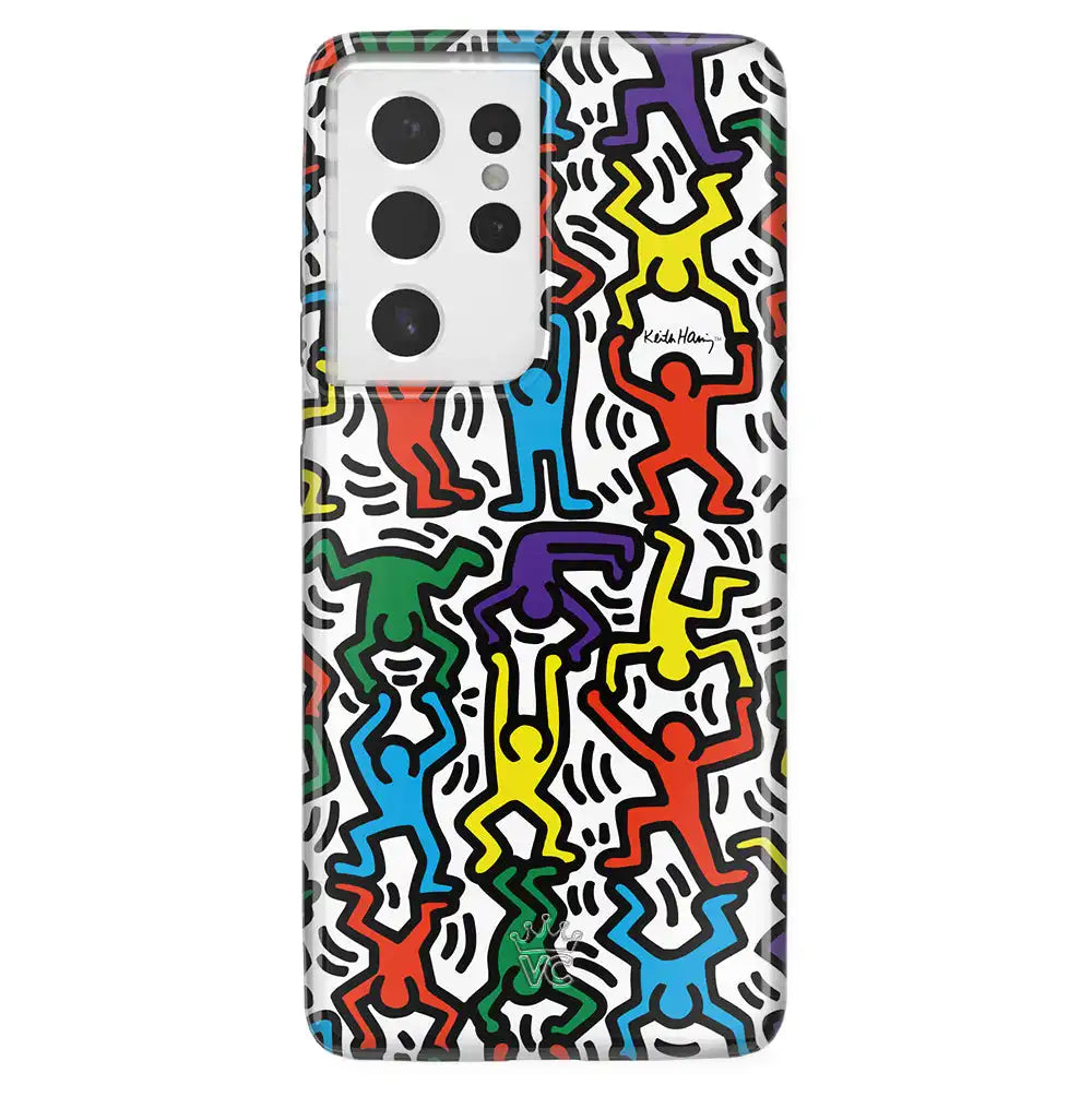 Keith Haring Rainbow Dancers Samsung Case
