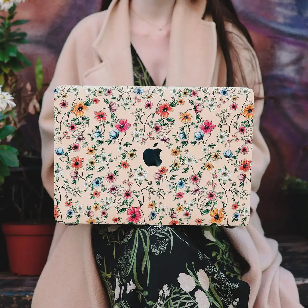 Nude Vintage Floral MacBook Case 2.0