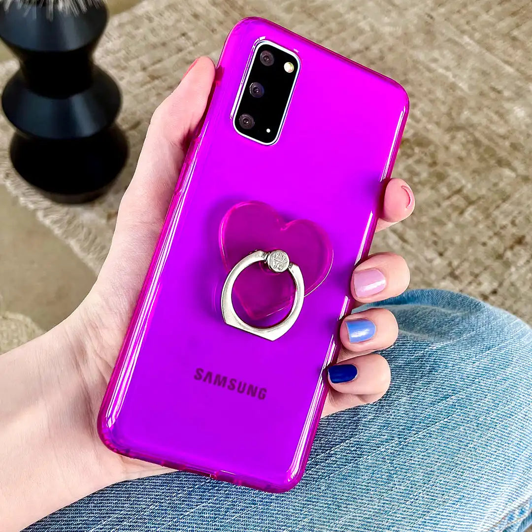 Neon Purple Clear Samsung Case