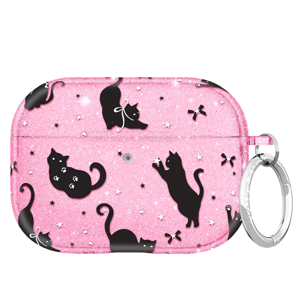 Lucky Kittens Glitter AirPod Case