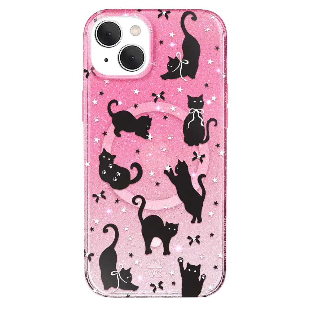 Lucky Kittens Glitter iPhone Case