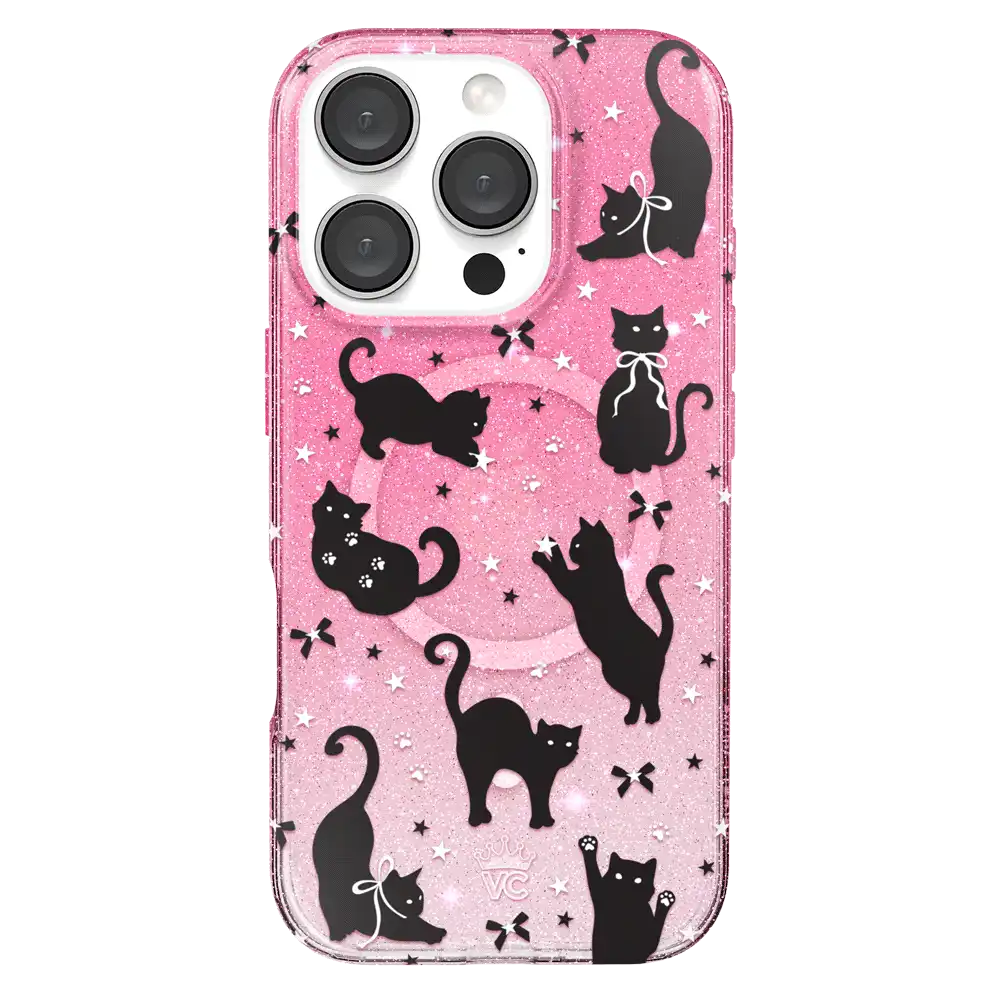Lucky Kittens Glitter iPhone Case