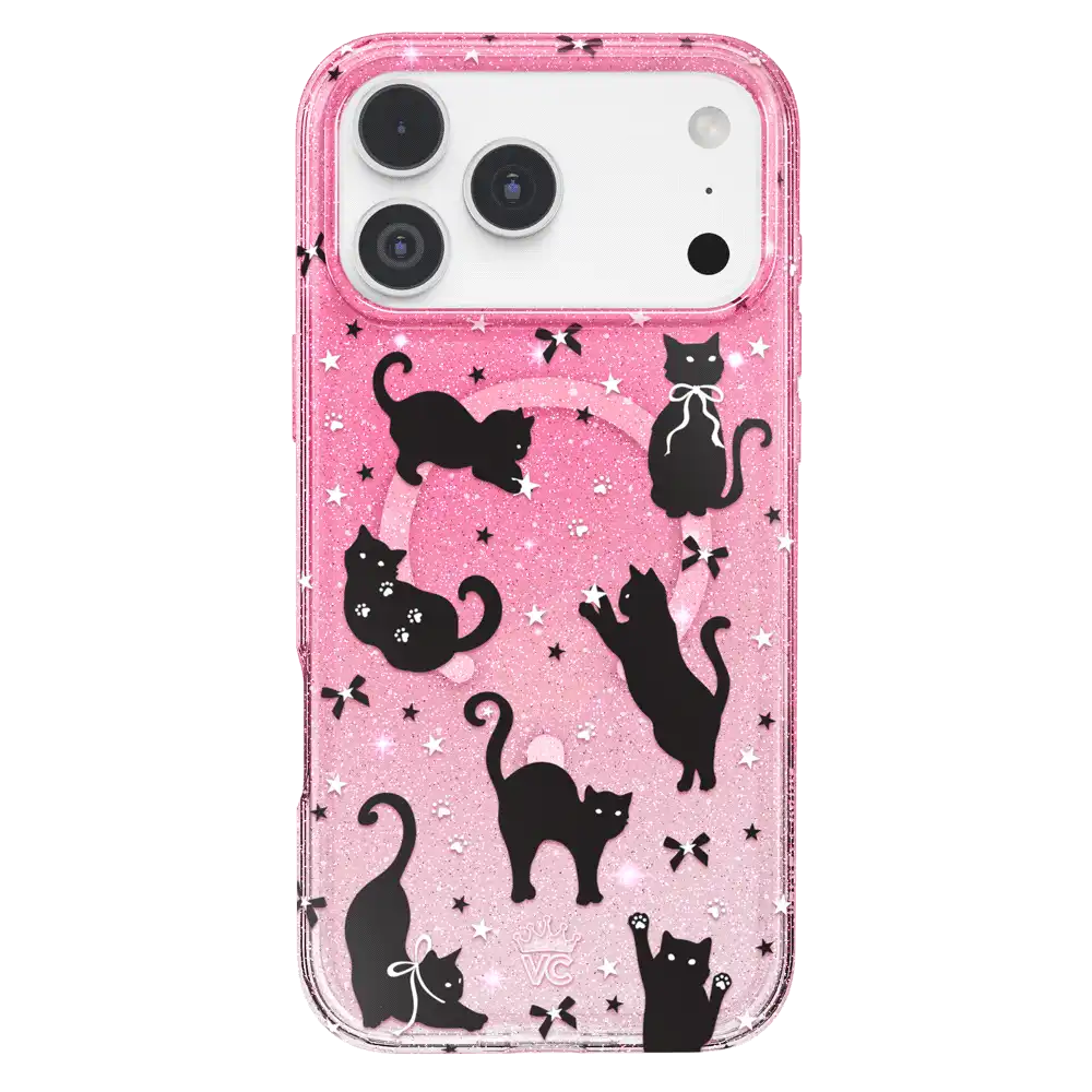 Lucky Kittens Glitter iPhone Case