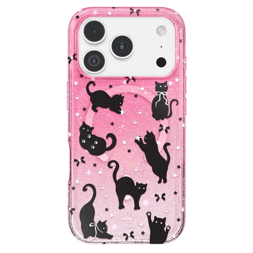 Lucky Kittens Glitter iPhone Case