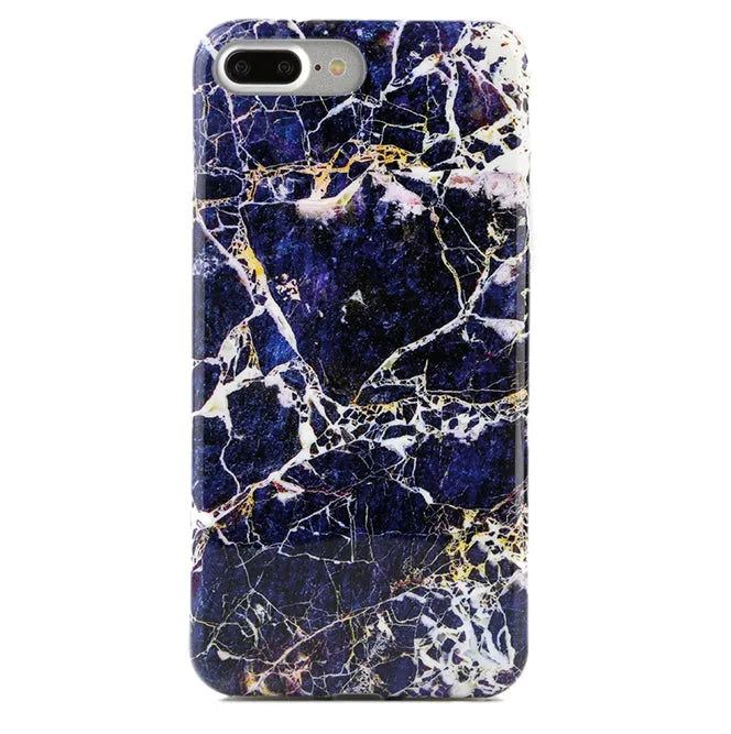 Midnight Gold Marble iPhone Case
