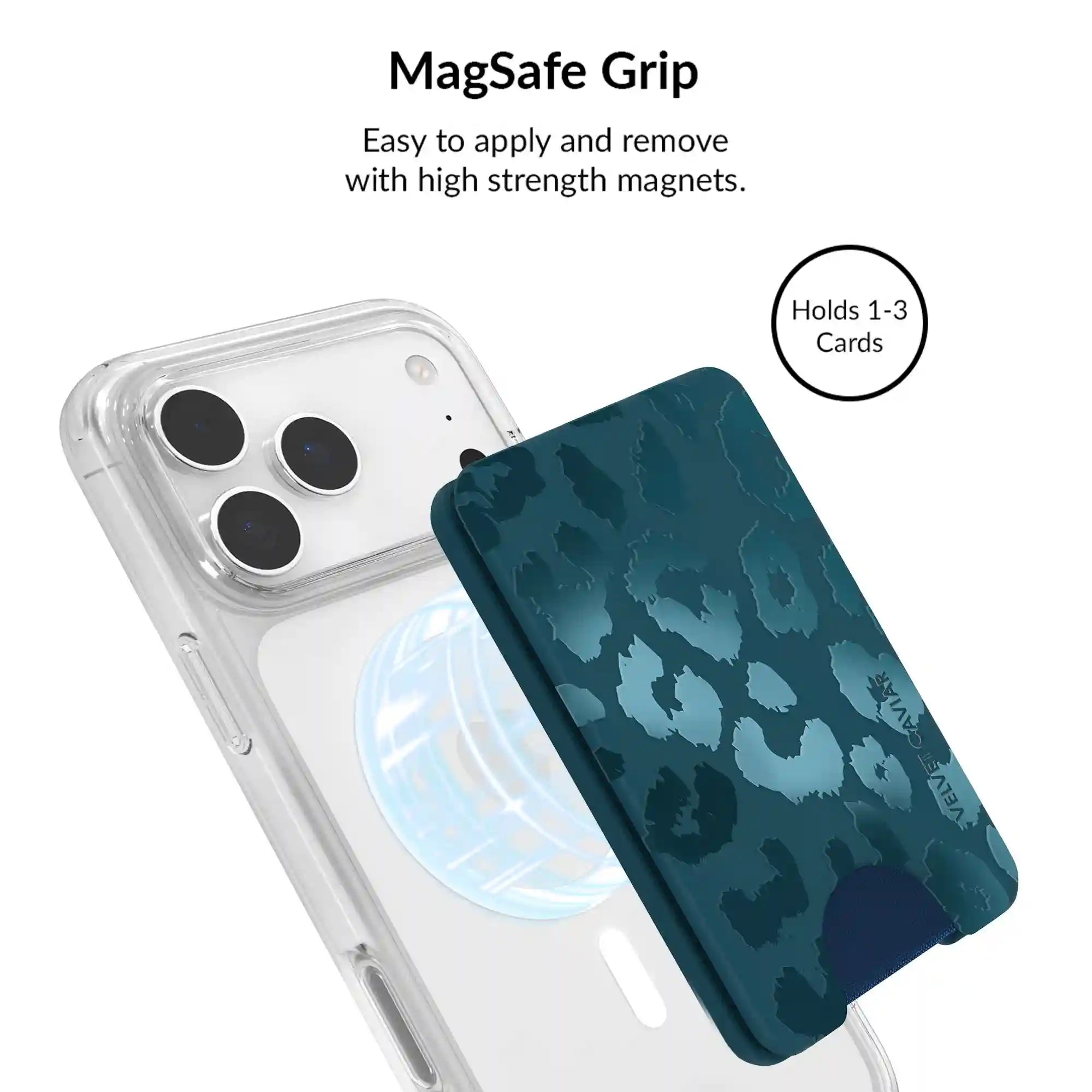 Metallic Navy Leopard iPhone Bundle Set
