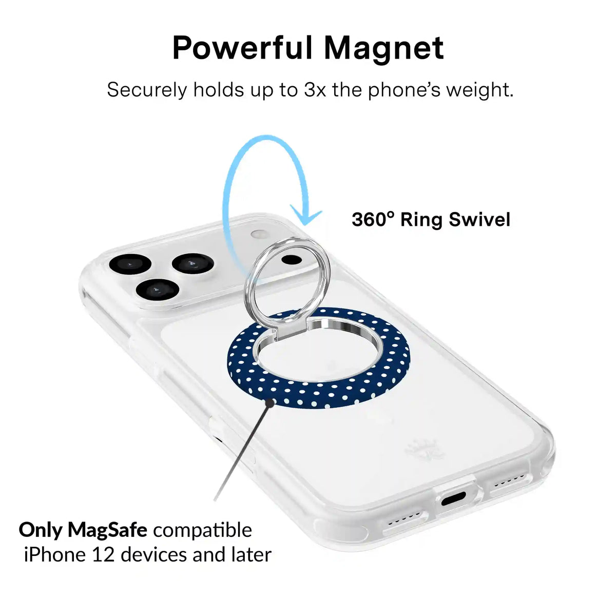 Midnight Polka Dot MagSafe Grip Ring