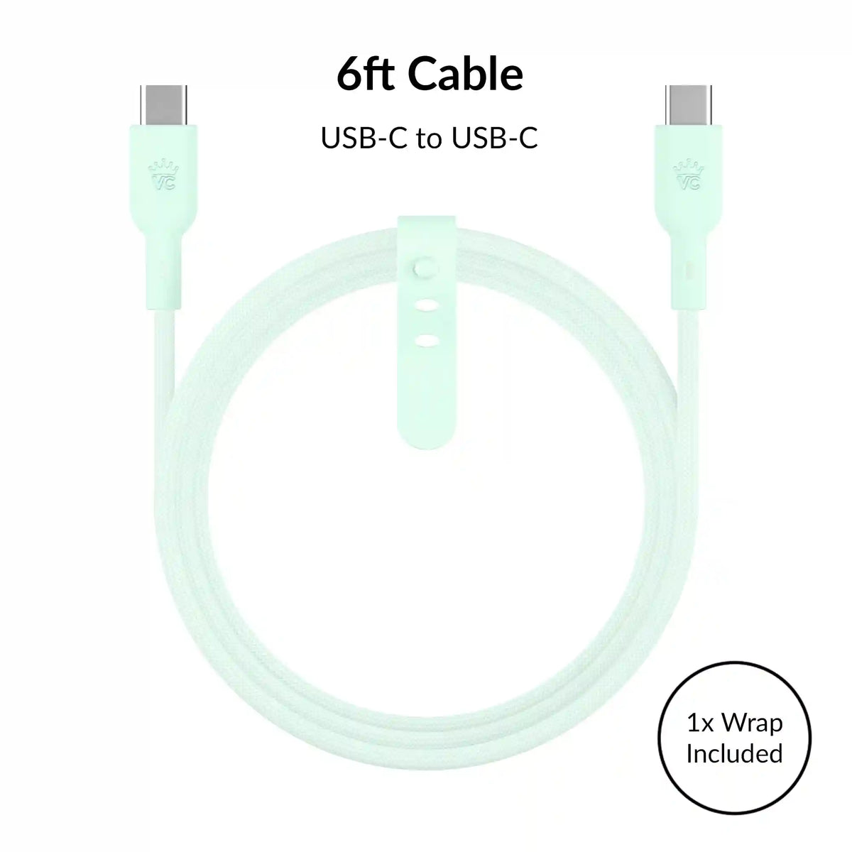 Mint Fast Charging Set, Dual Port Wall Adapter + 6ft USB-C Cable