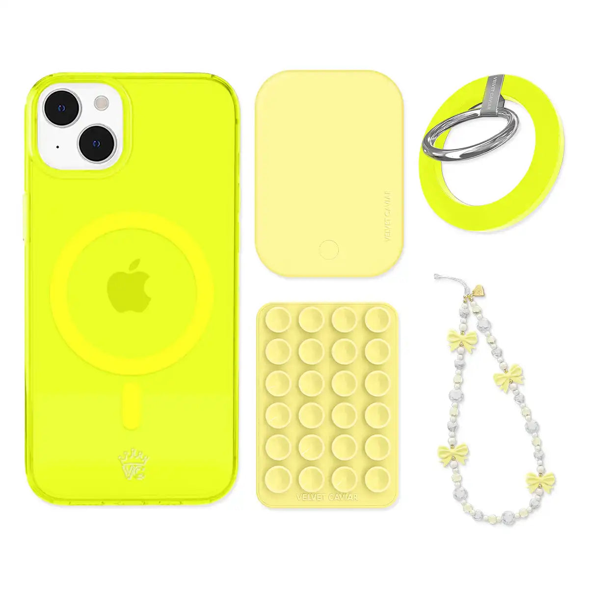 Neon Yellow iPhone Bundle Set - Grip