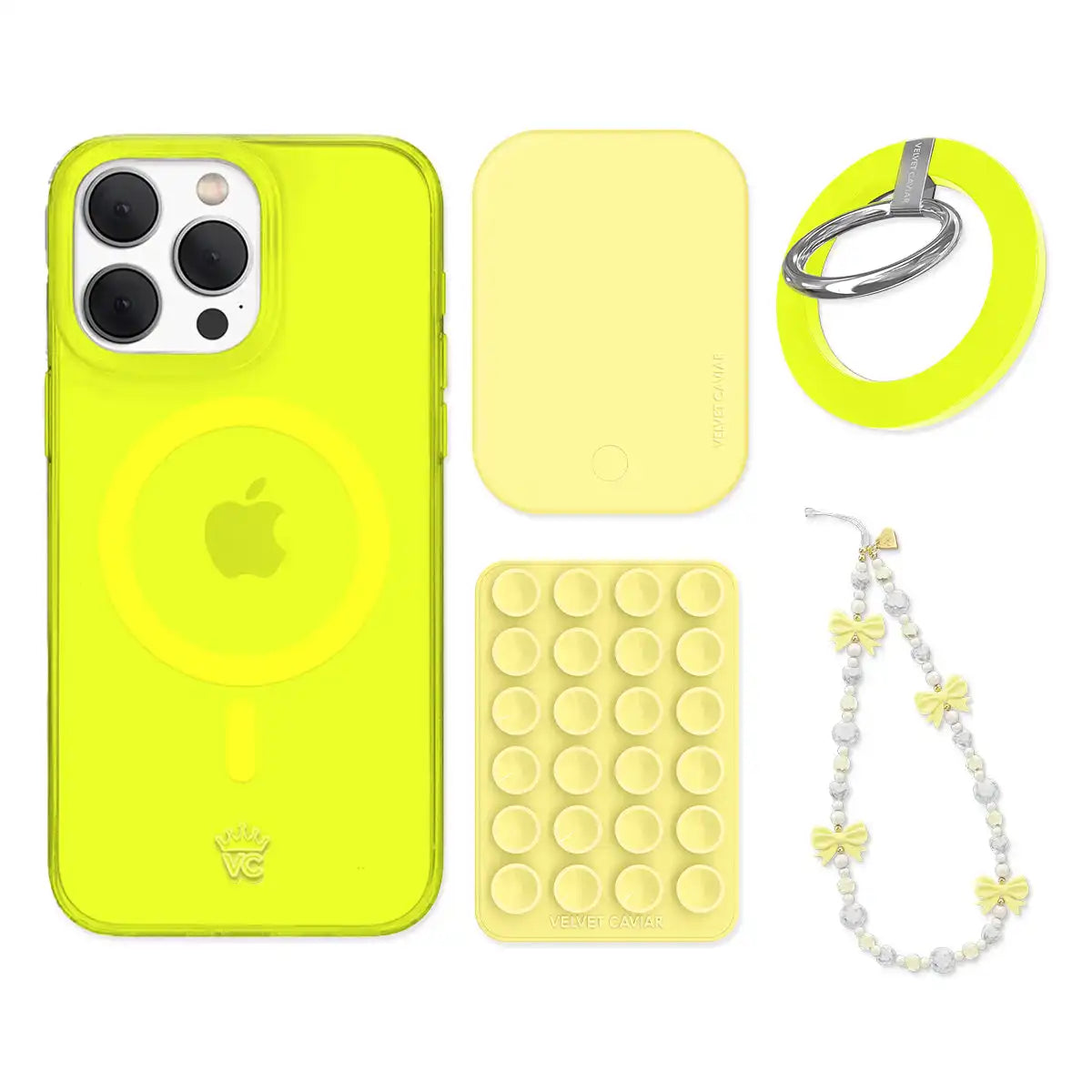 Neon Yellow iPhone Bundle Set - Grip