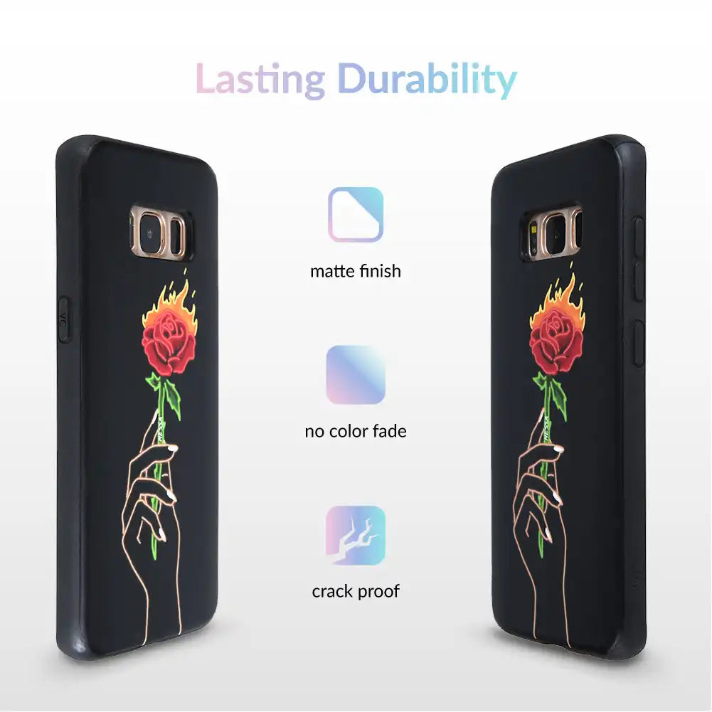 Neon Rose iPhone Case by Nessa