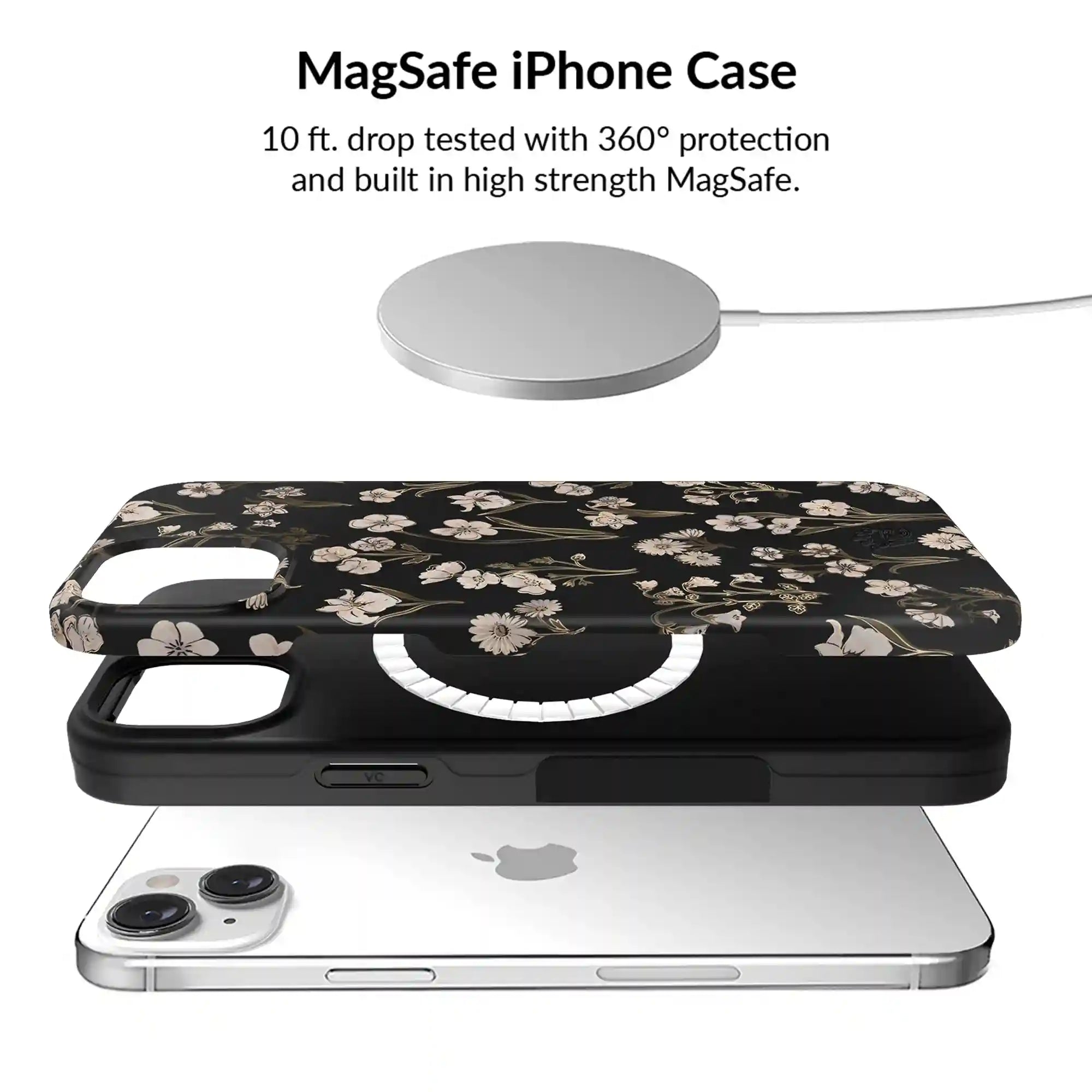 Nightbloom Gold Chrome Floral iPhone Bundle Set