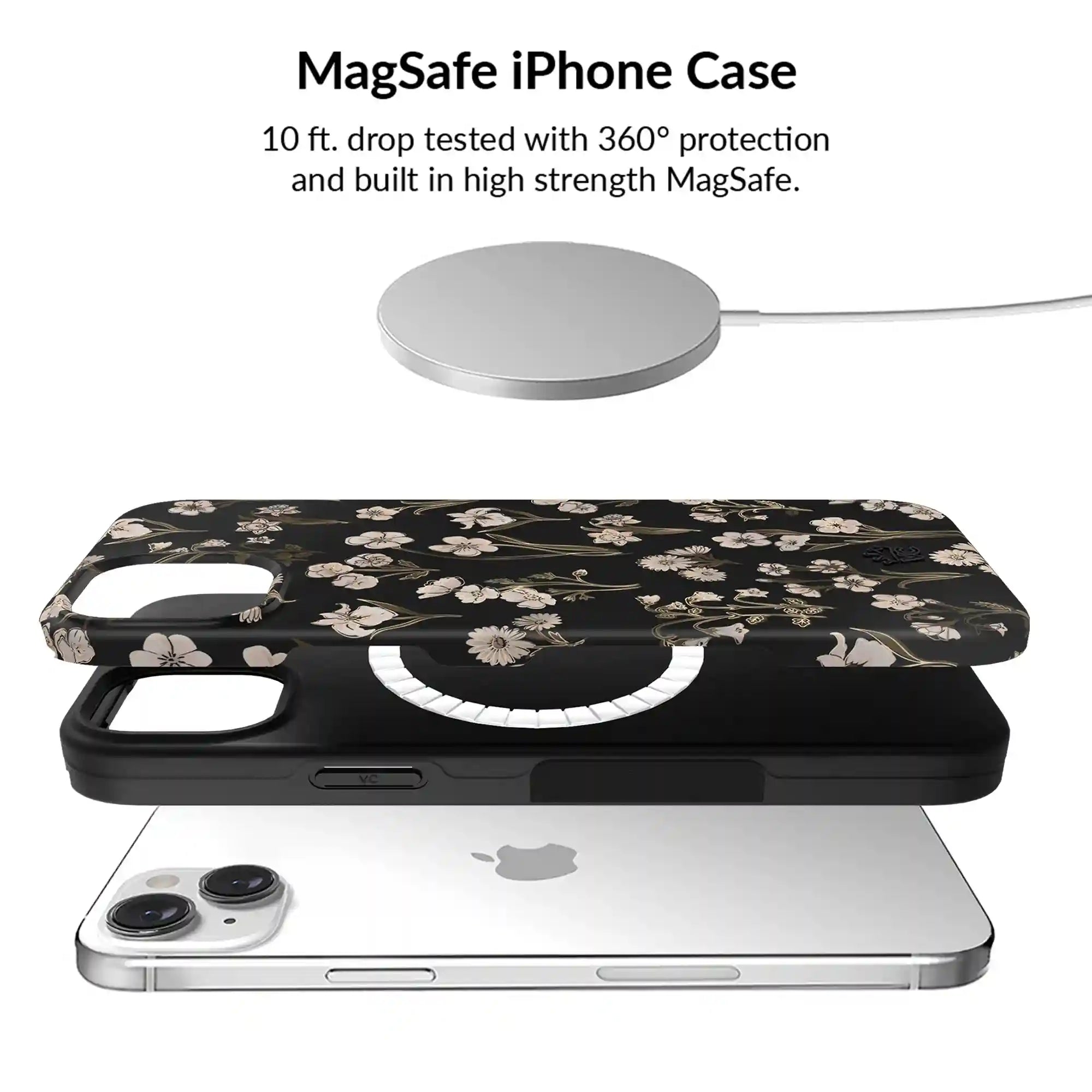 Nightbloom Gold Chrome Floral iPhone Bundle Set