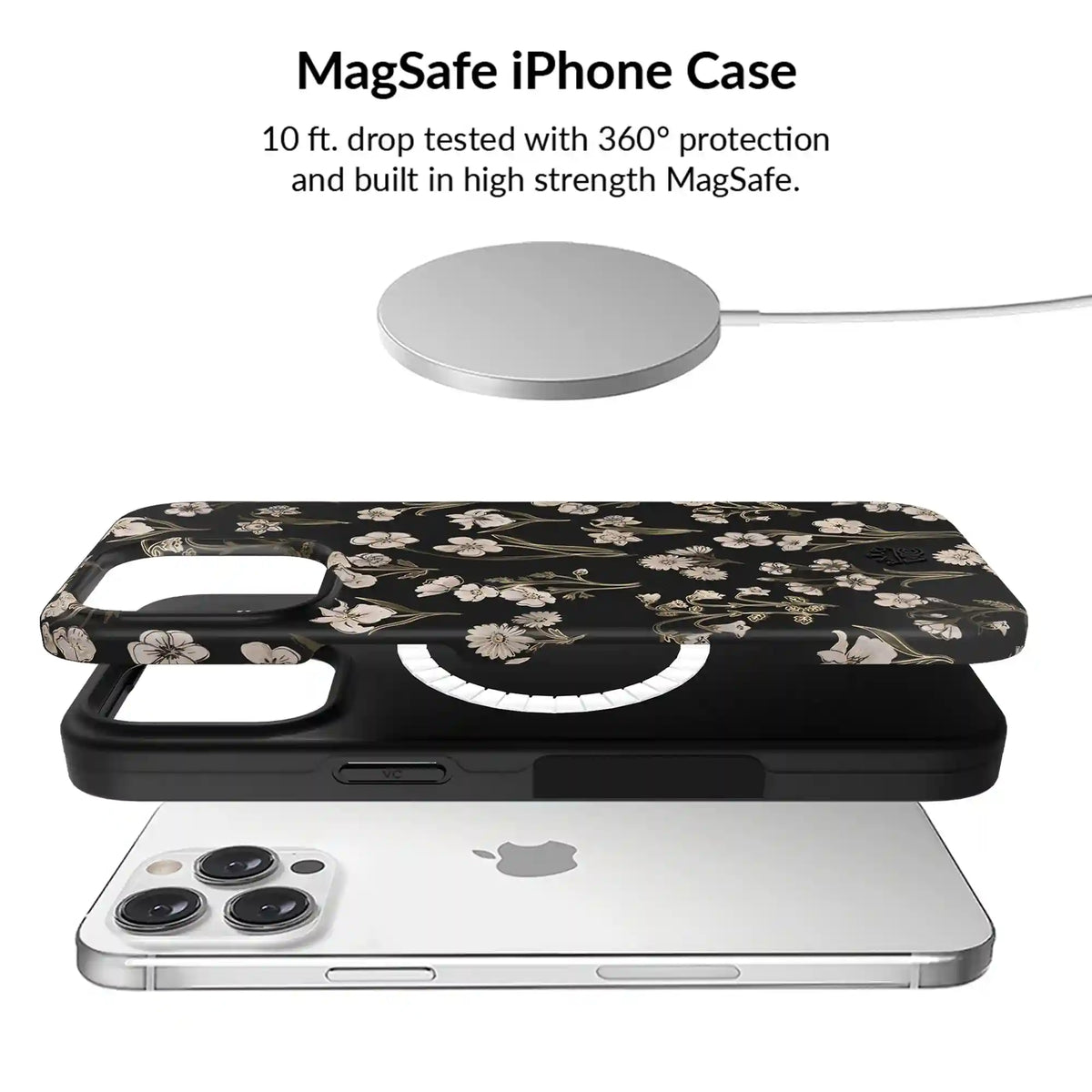 Nightbloom Gold Chrome Floral iPhone Bundle Set