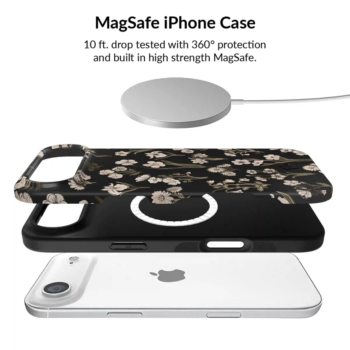 Nightbloom Gold Chrome Floral iPhone Bundle Set