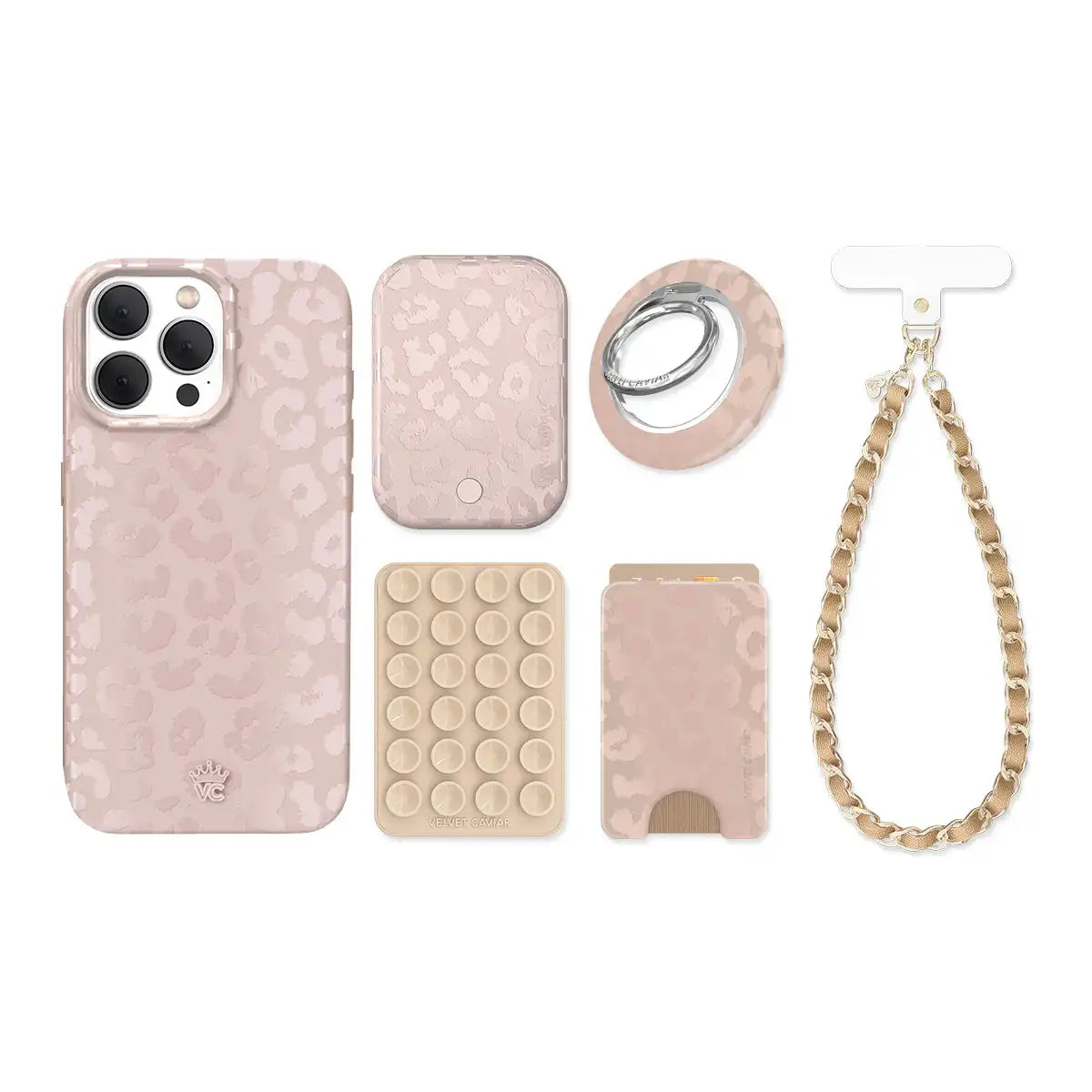 Nude Leopard iPhone Bundle Set