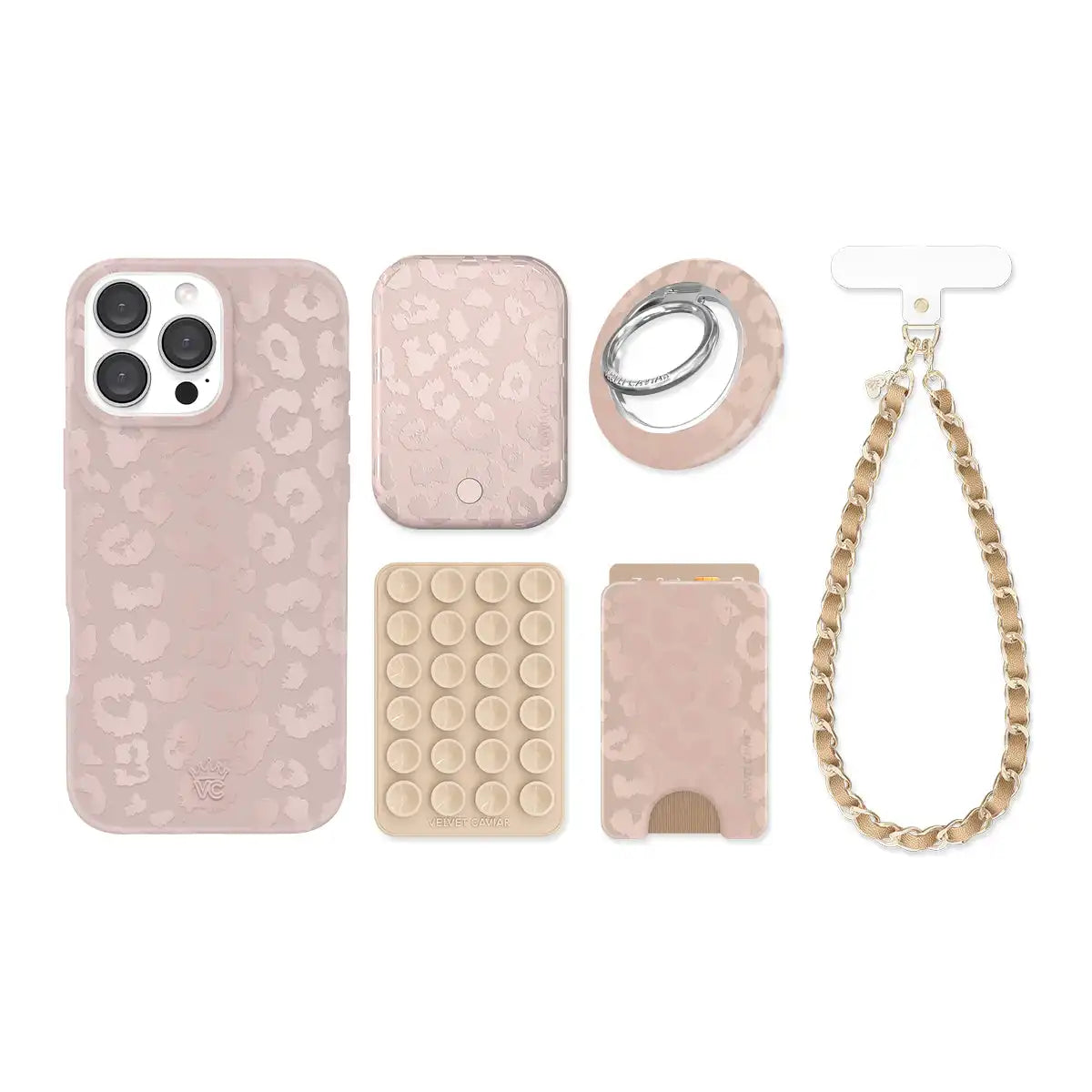 Nude Leopard iPhone Bundle Set