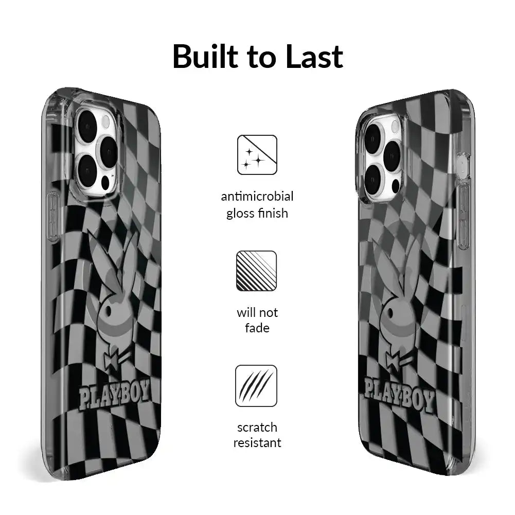 Playboy Checkmate Clear iPhone Case