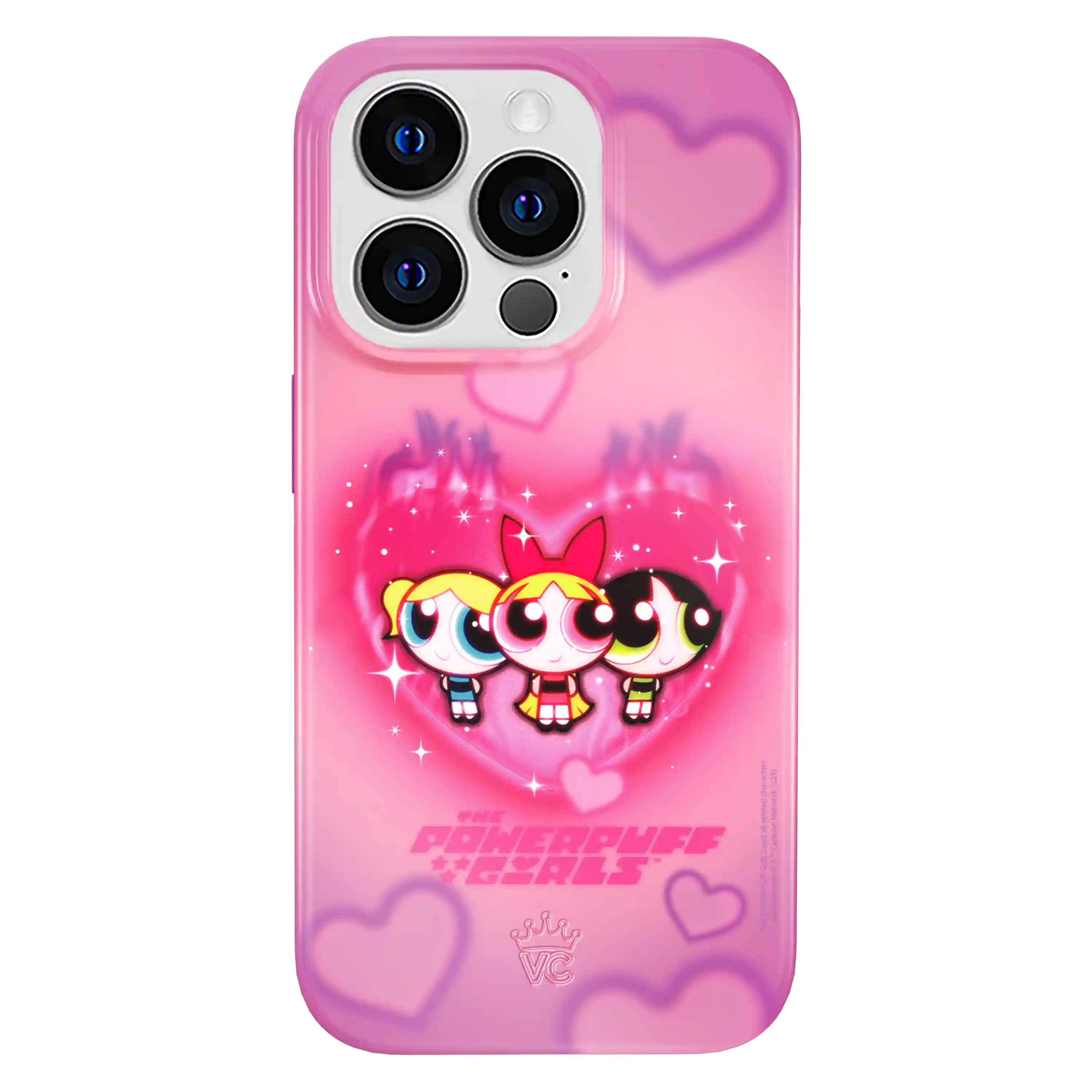 The Powerpuff Girls Airbrush Hearts iPhone Case