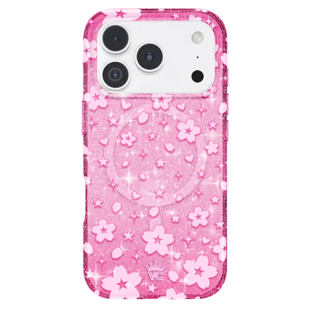 Cherry Blossom Glitter iPhone Case