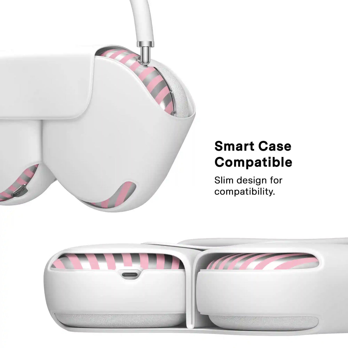 Pink Chrome Stripes AirPod Max Case