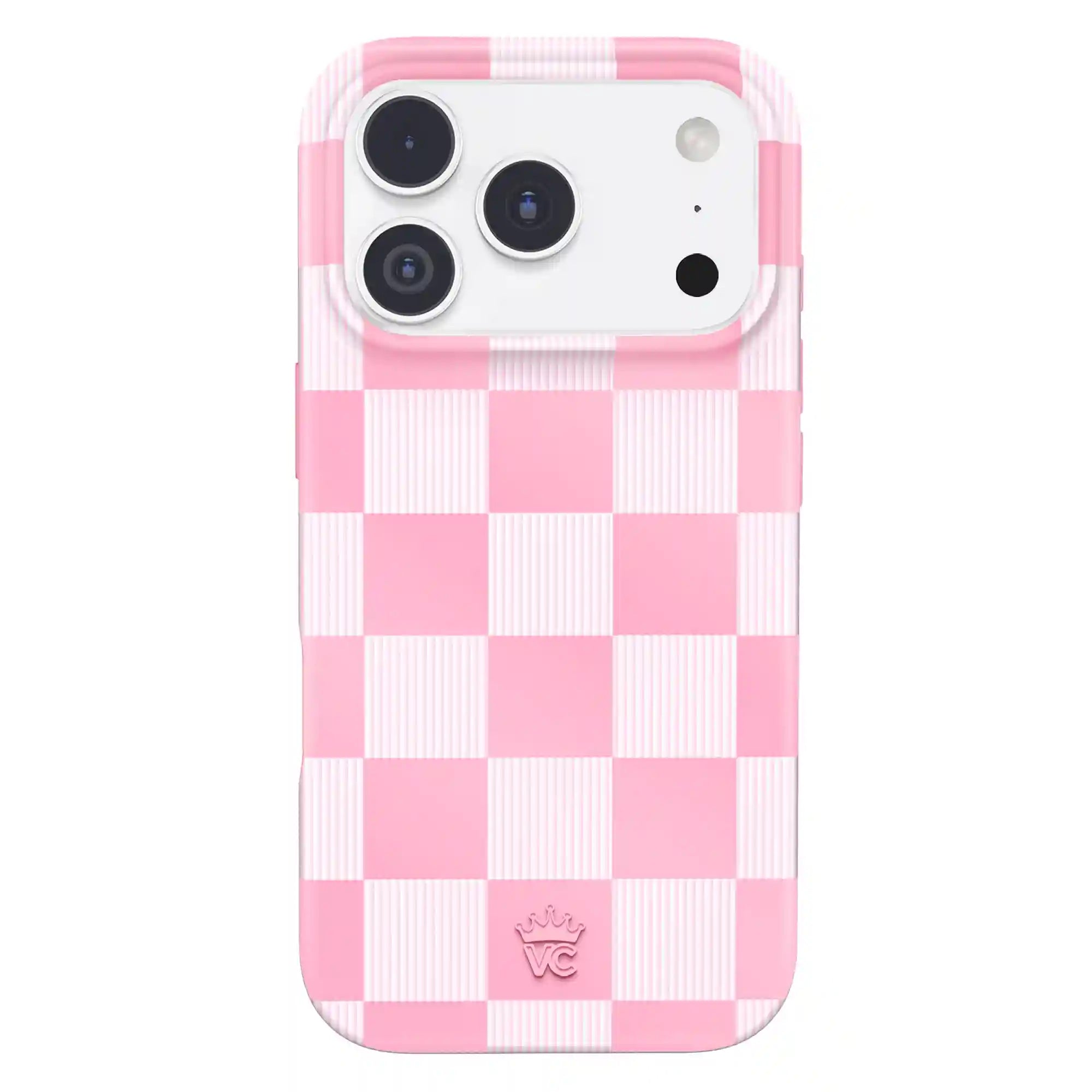 Pink Vibe Checkered iPhone Case