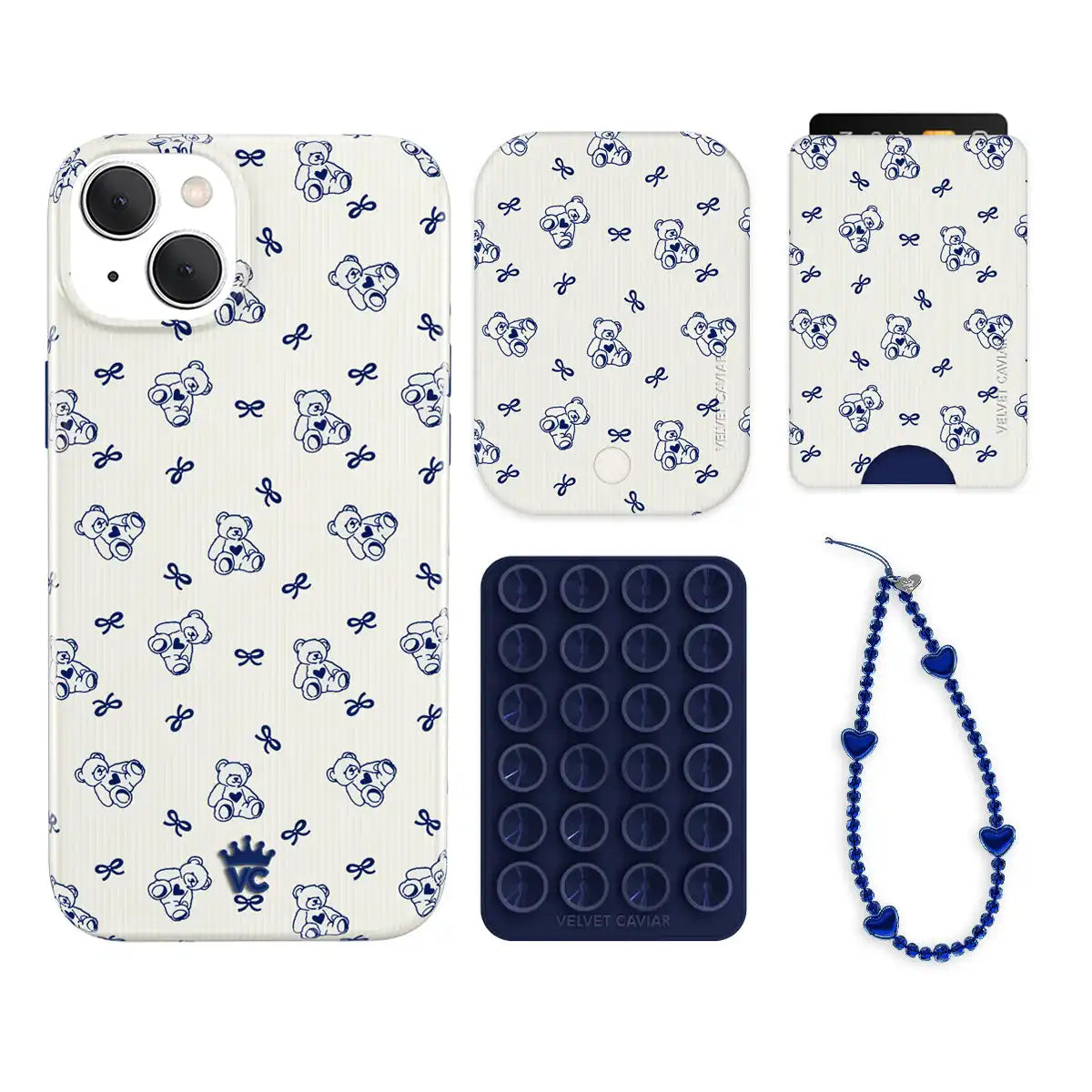 Preppy Teddy iPhone Bundle Set - Wallet
